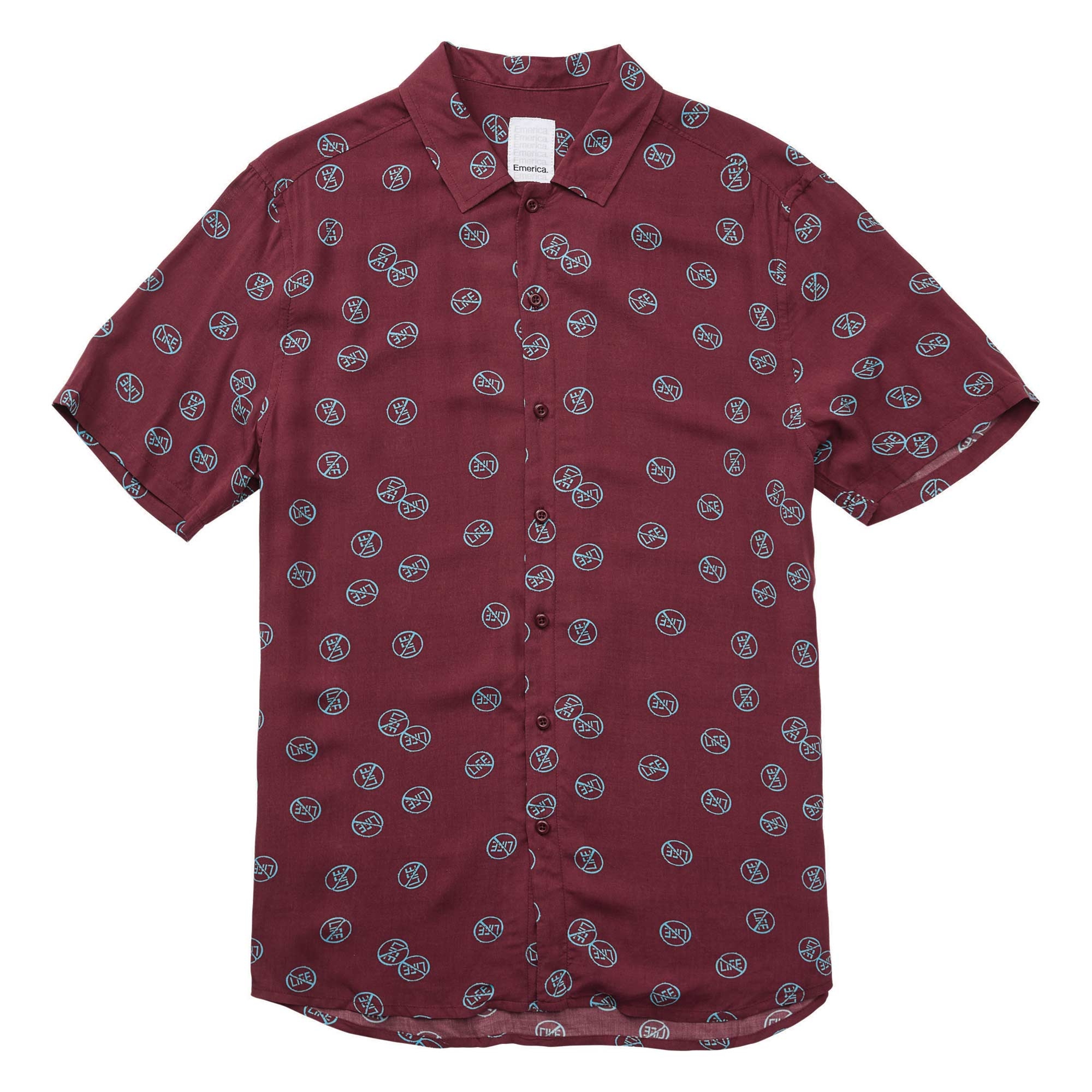 EMERICA Shirt NOVELLA S/S WOVEN oxblood