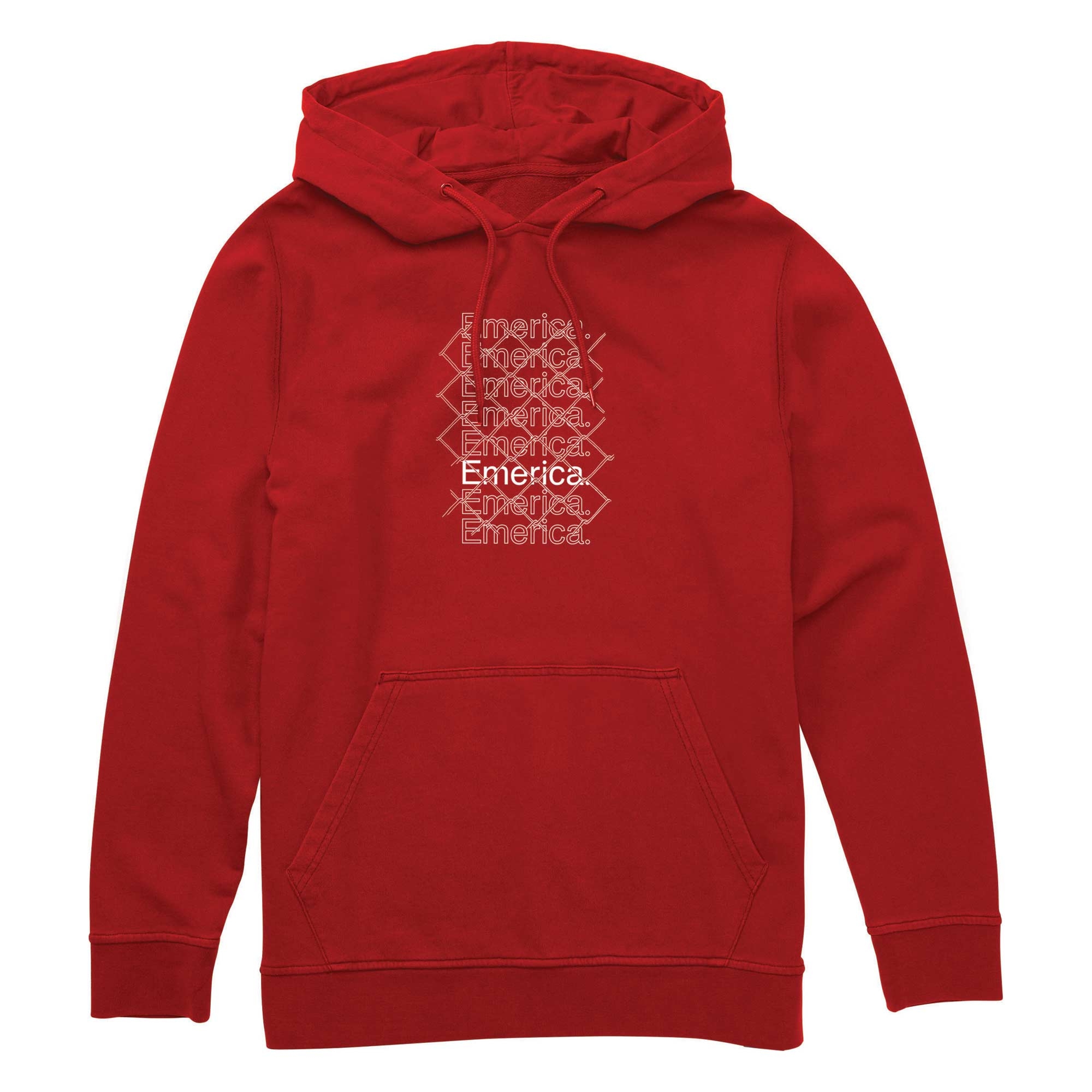 EMERICA Sweat LINK HOODED FLEECE red