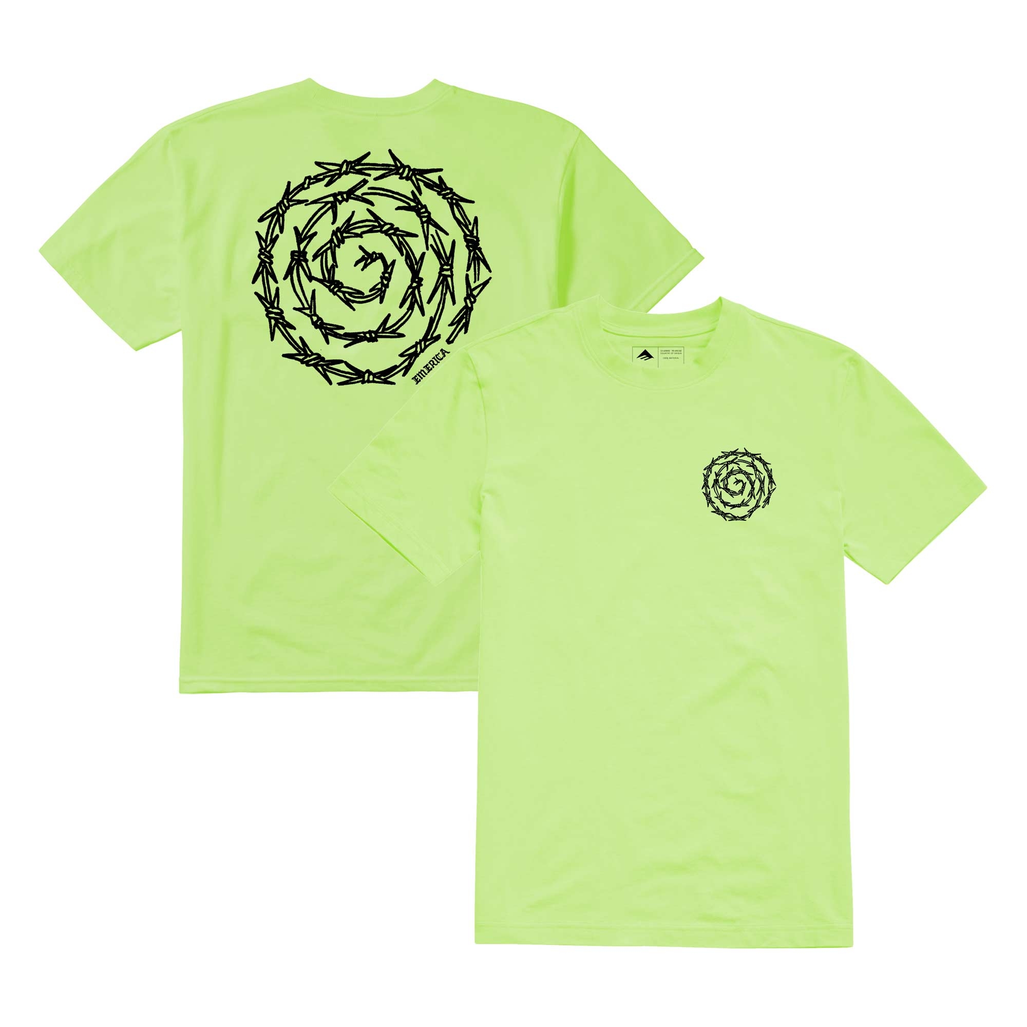 EMERICA T-Shirt BARBED S/S light green