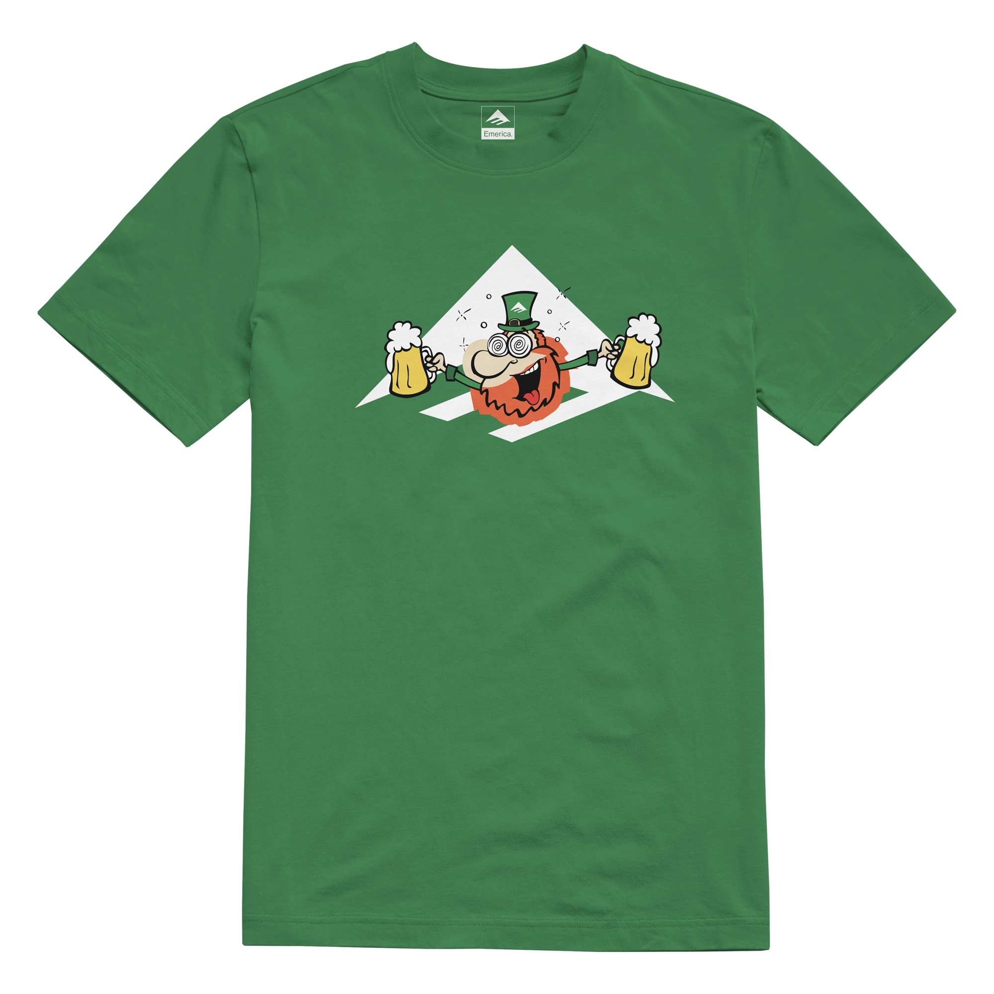 EMERICA T-Shirt LEPRECHAUN TRIANGLE kelly green