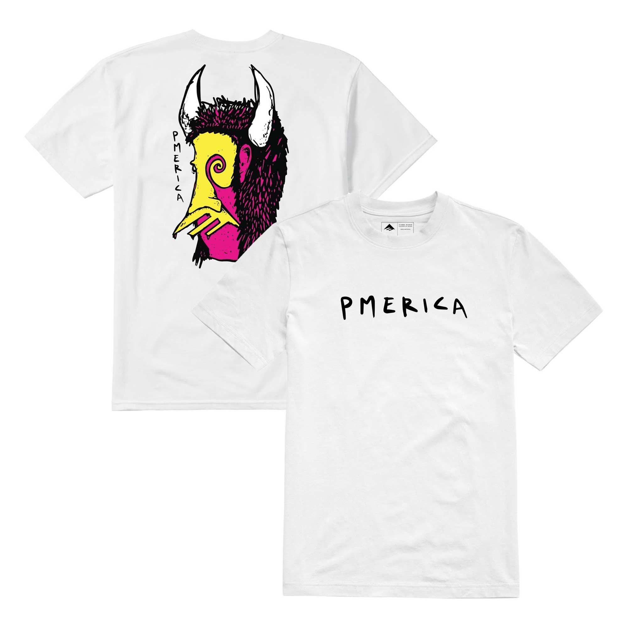 EMERICA T-Shirt MASK S/S, white