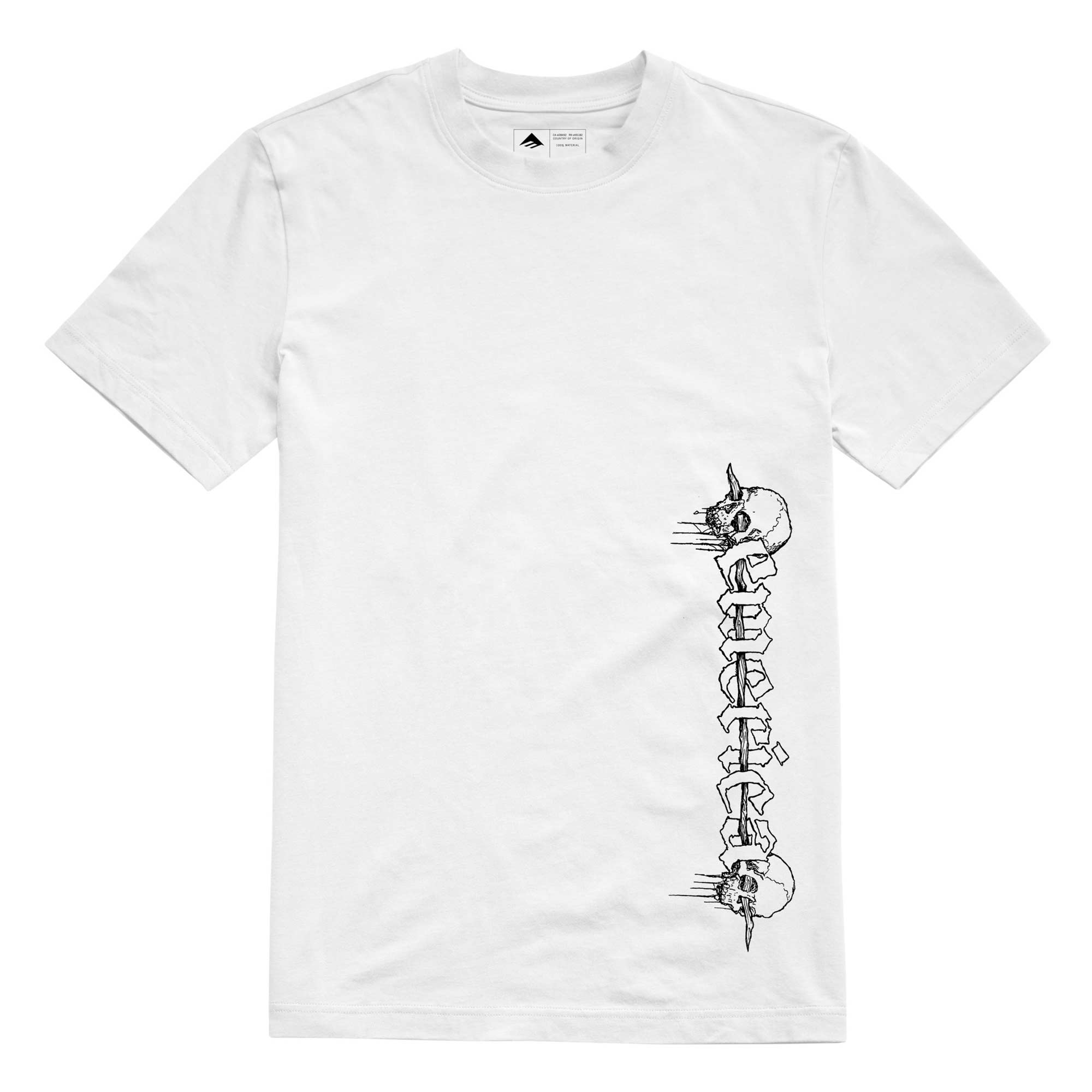 EMERICA T-Shirt SPIKED S/S, white