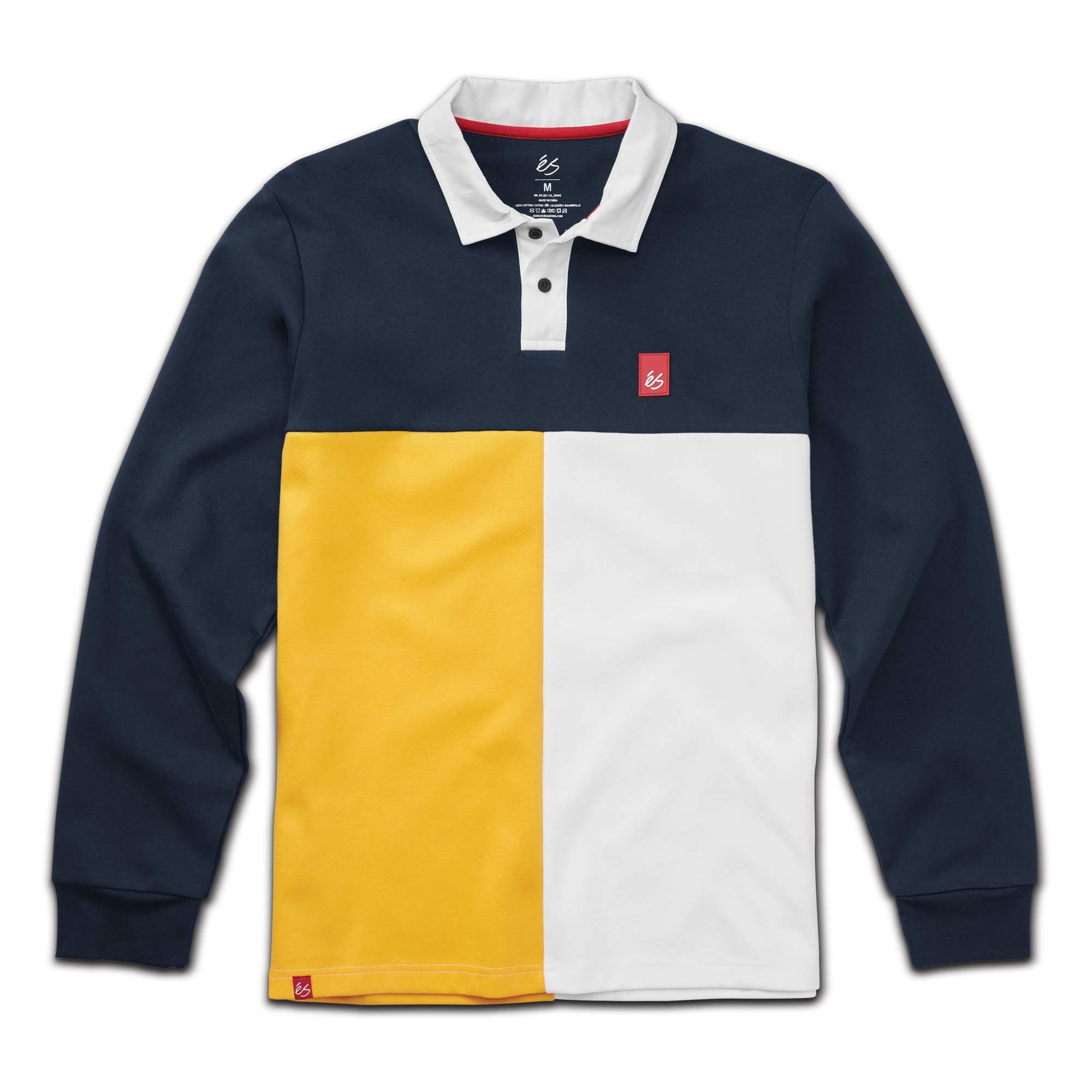 eS SKB Polo SPLIT L/S navy/yellow