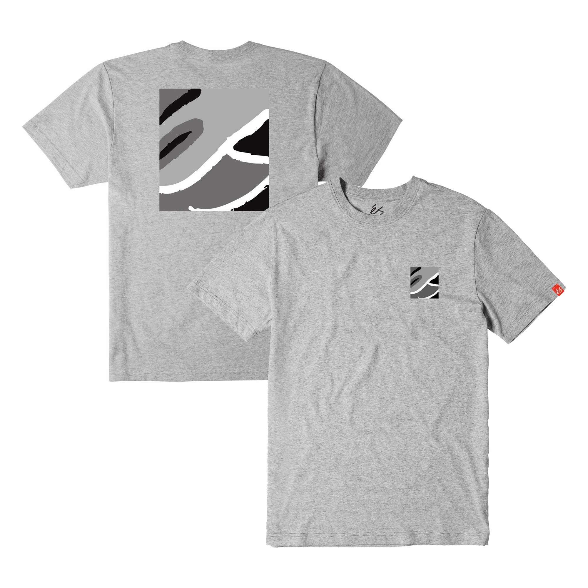 eS SKB T-Shirt COLOR FIELD S/S, grey/heather
