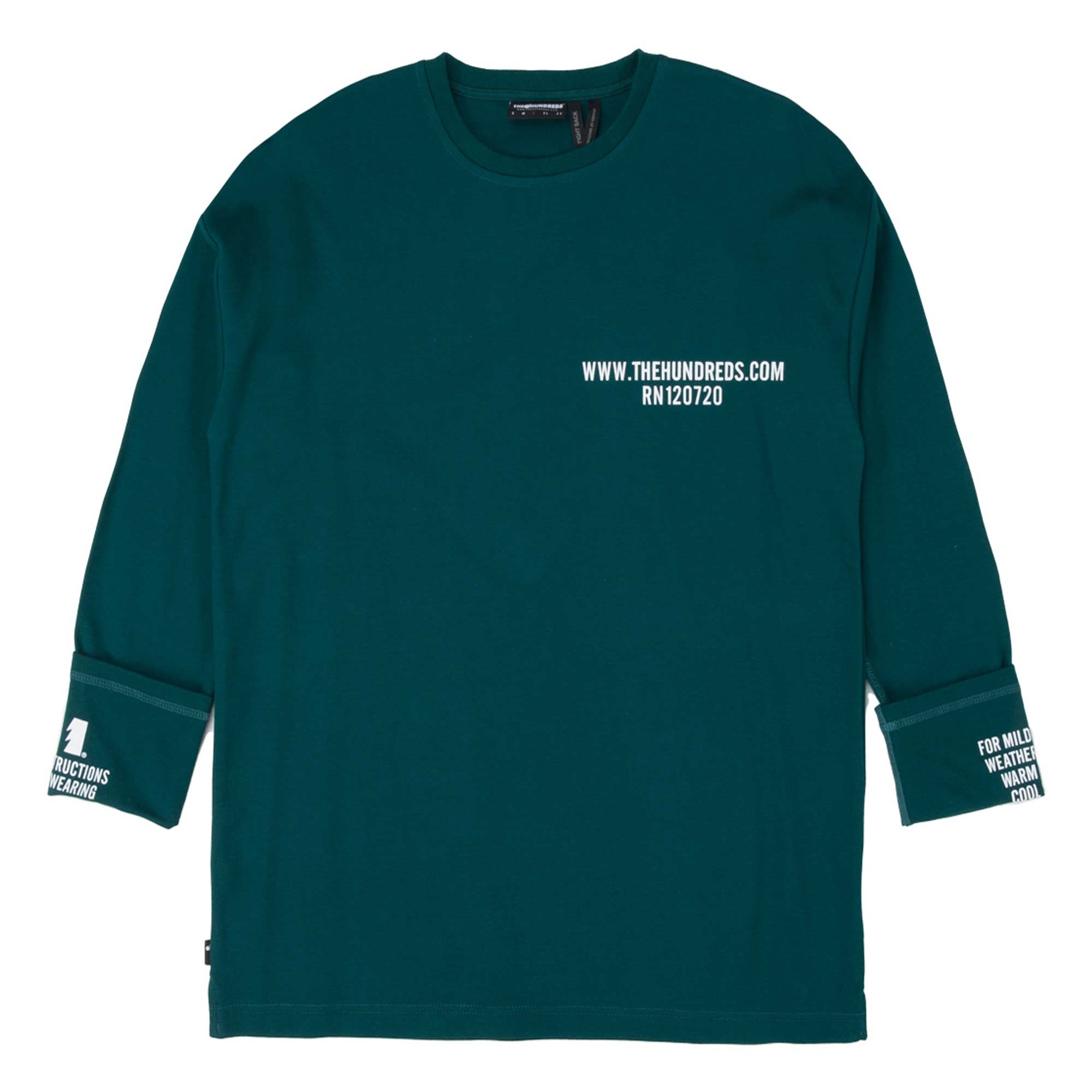 THE HUNDREDS Longsleeve ALCOA deep teal