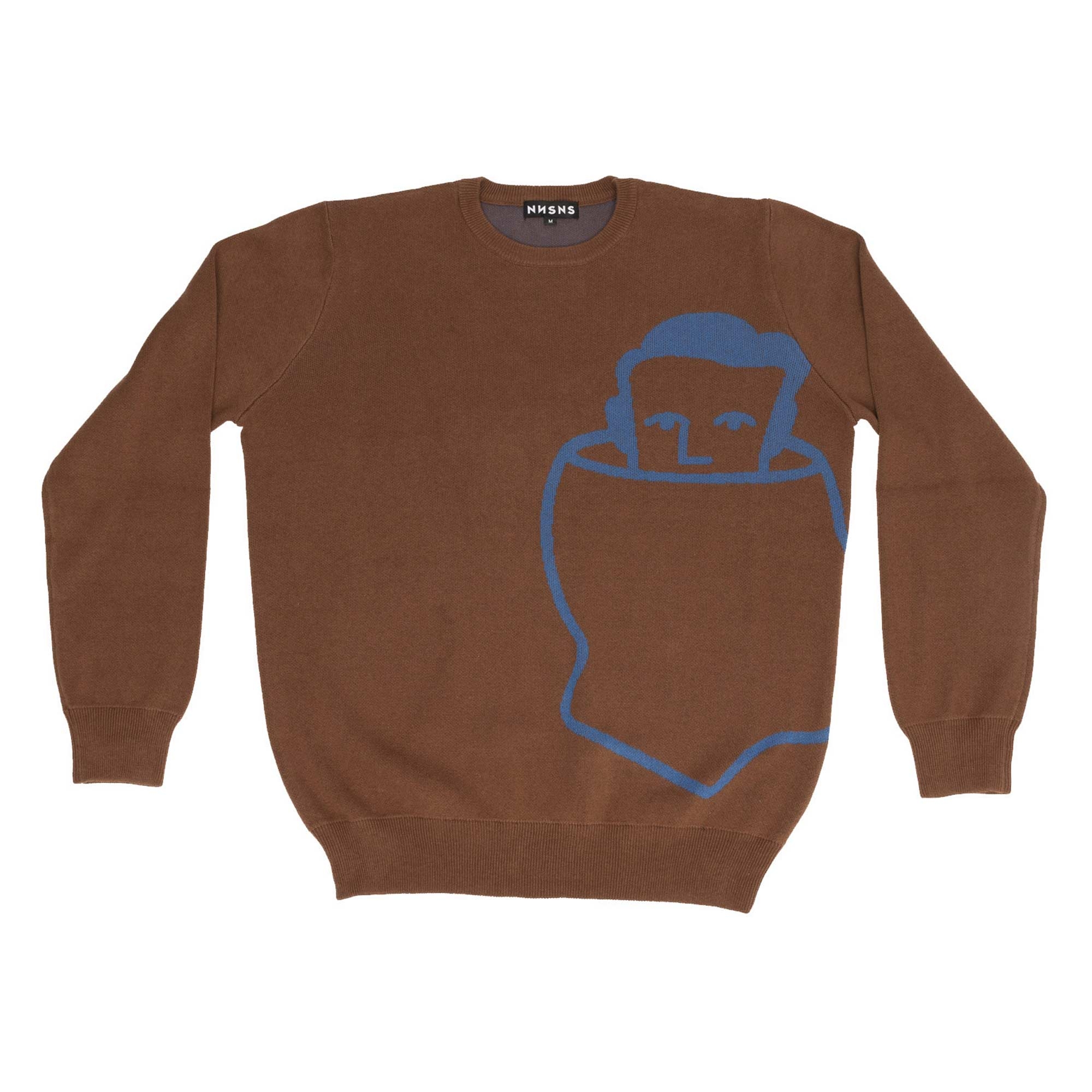 NNSNS KNIT EDGE brown light blue