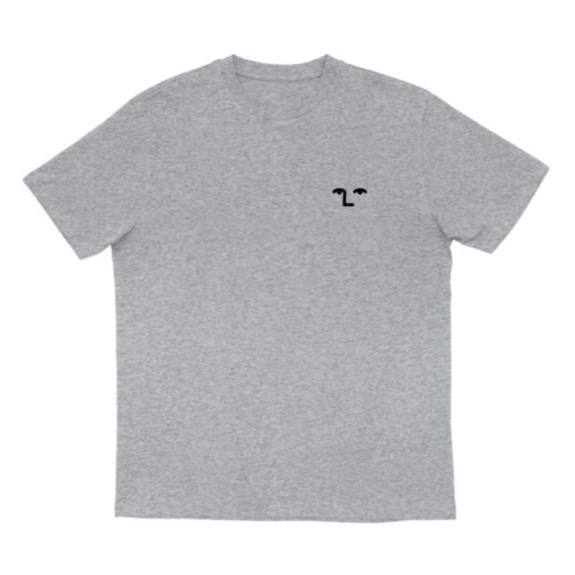 NNSNS T-Shirt FACE OFF EMBROIDERED heather grey