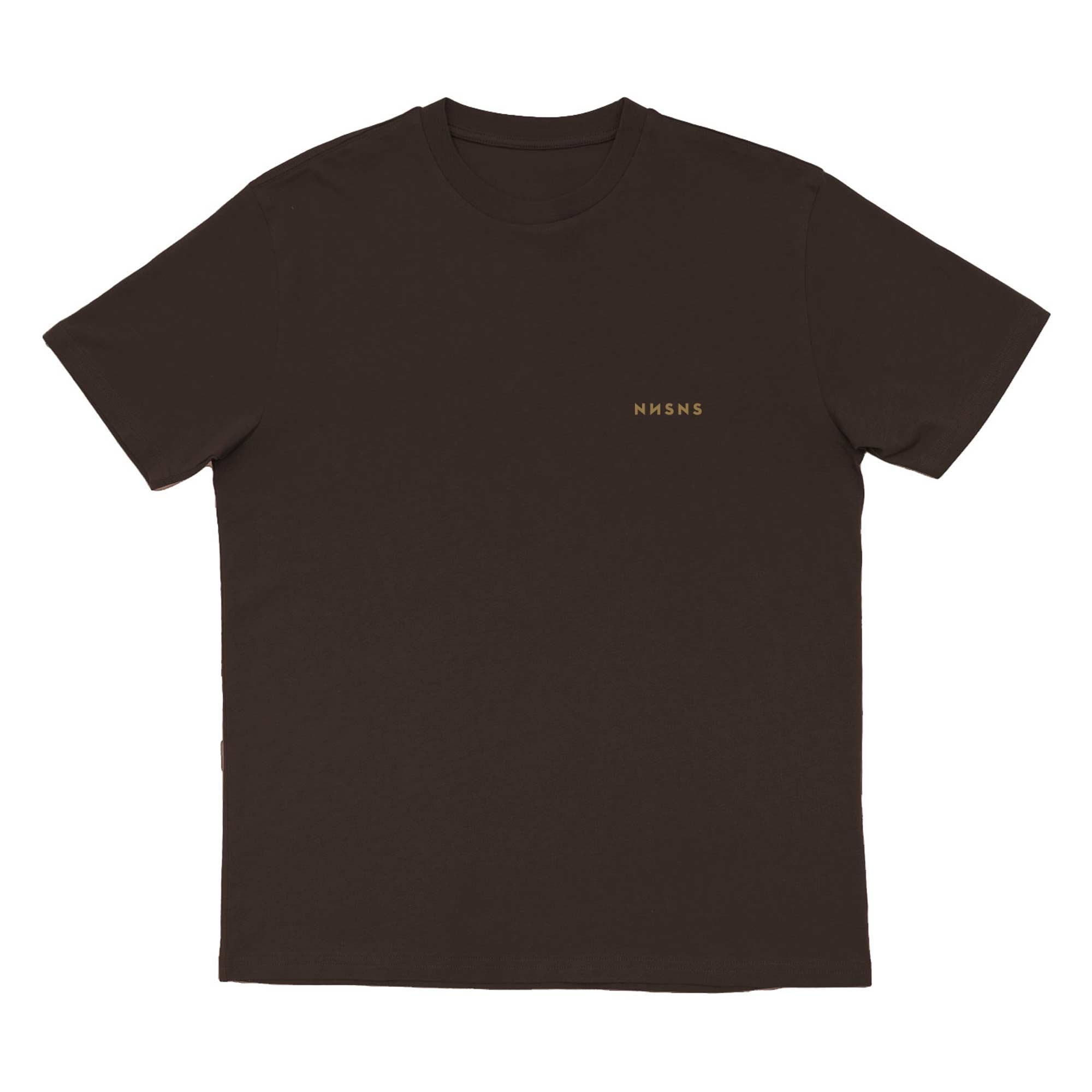 NNSNS T-Shirt SCRIPT EMBROIDERED brown/ochre