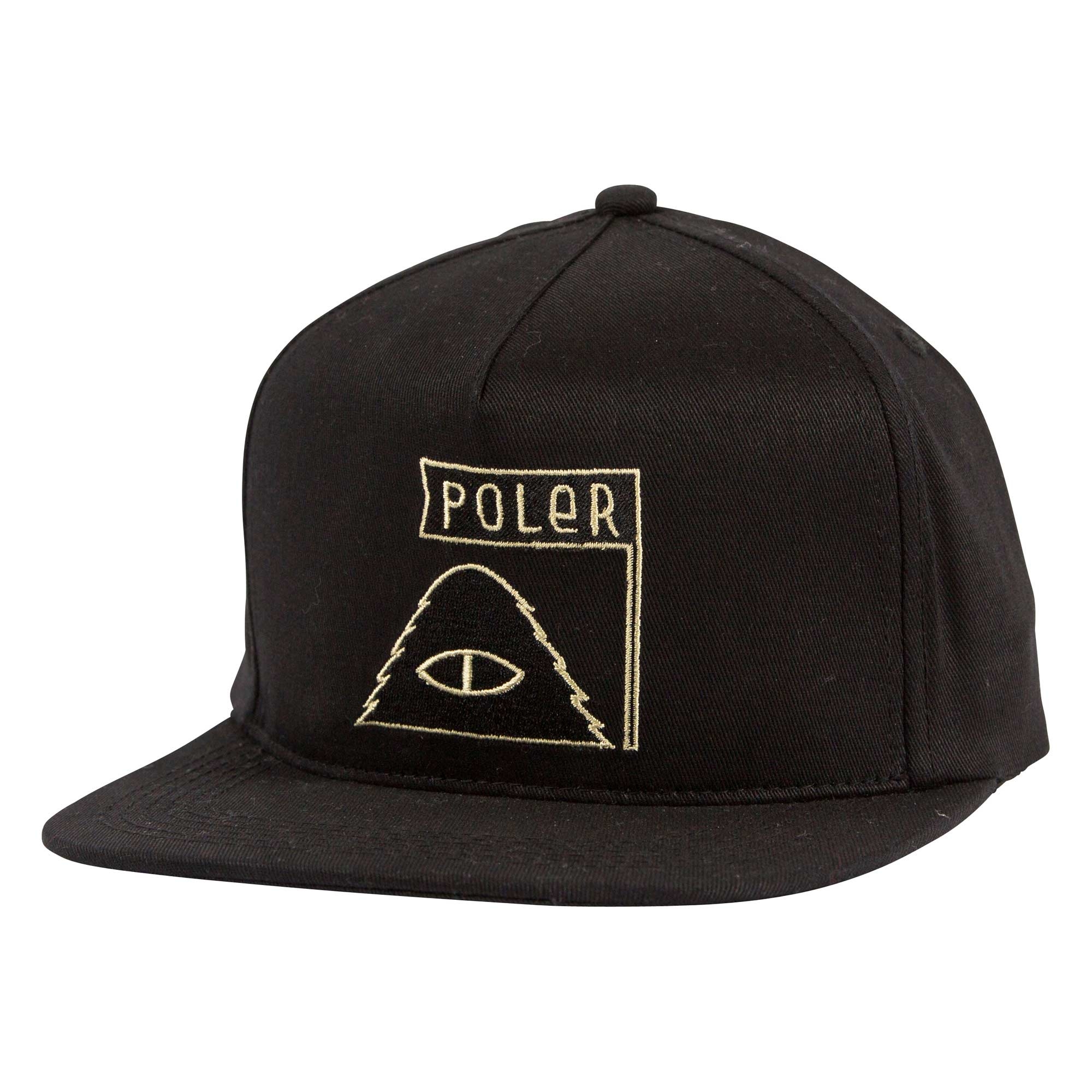 POLER CAP SUMMIT SNAPBACK, black