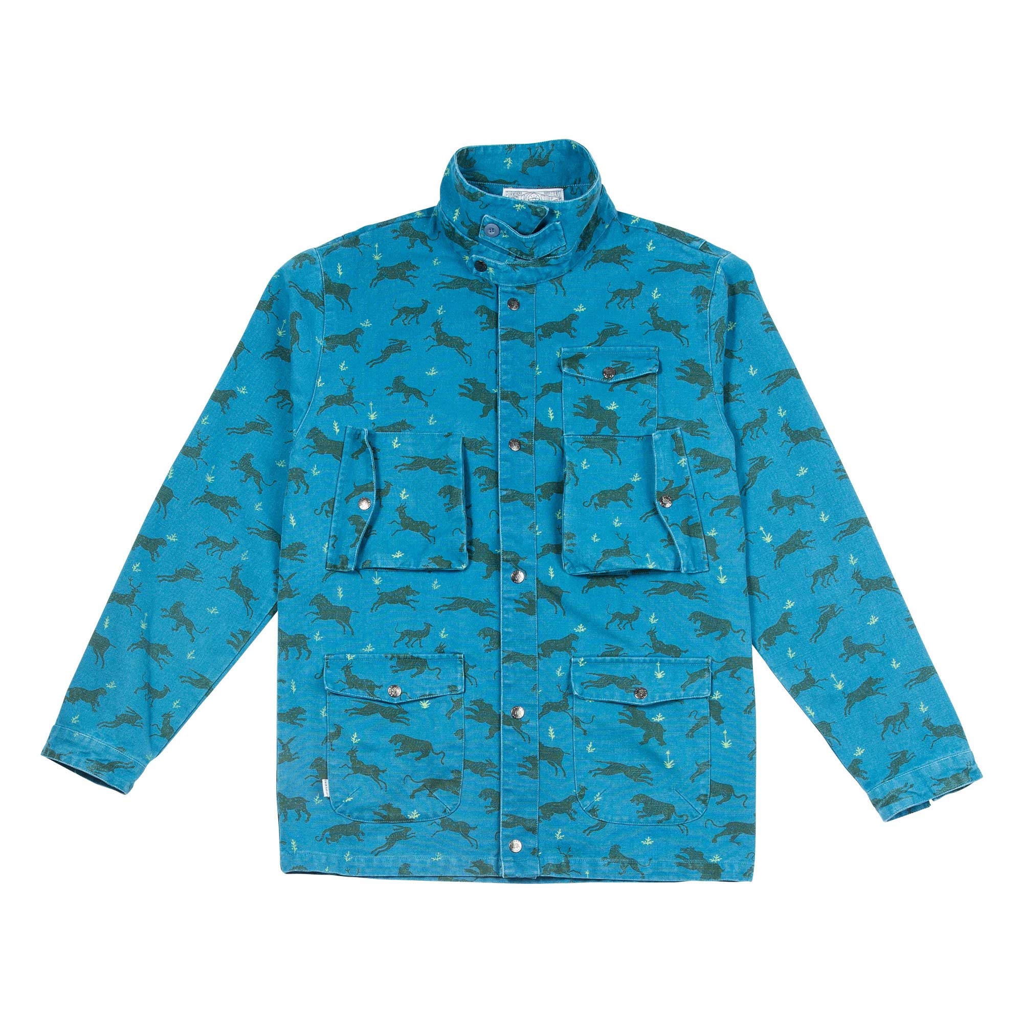 POLER Jacket CHOR KUBRICK CANVAS blue steel animals