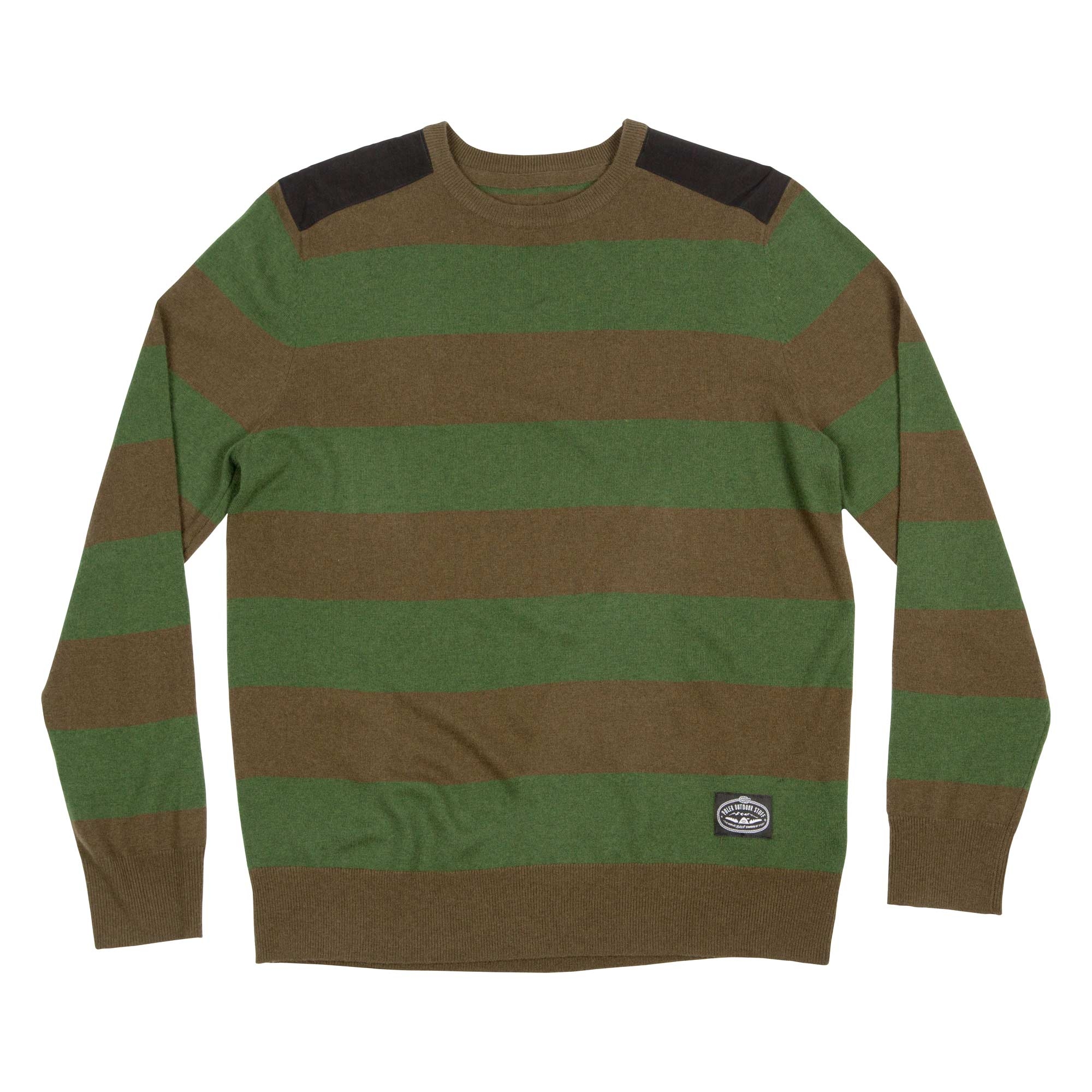 POLER Knit Pullover DOUBLE DOUBLE Crew, olive