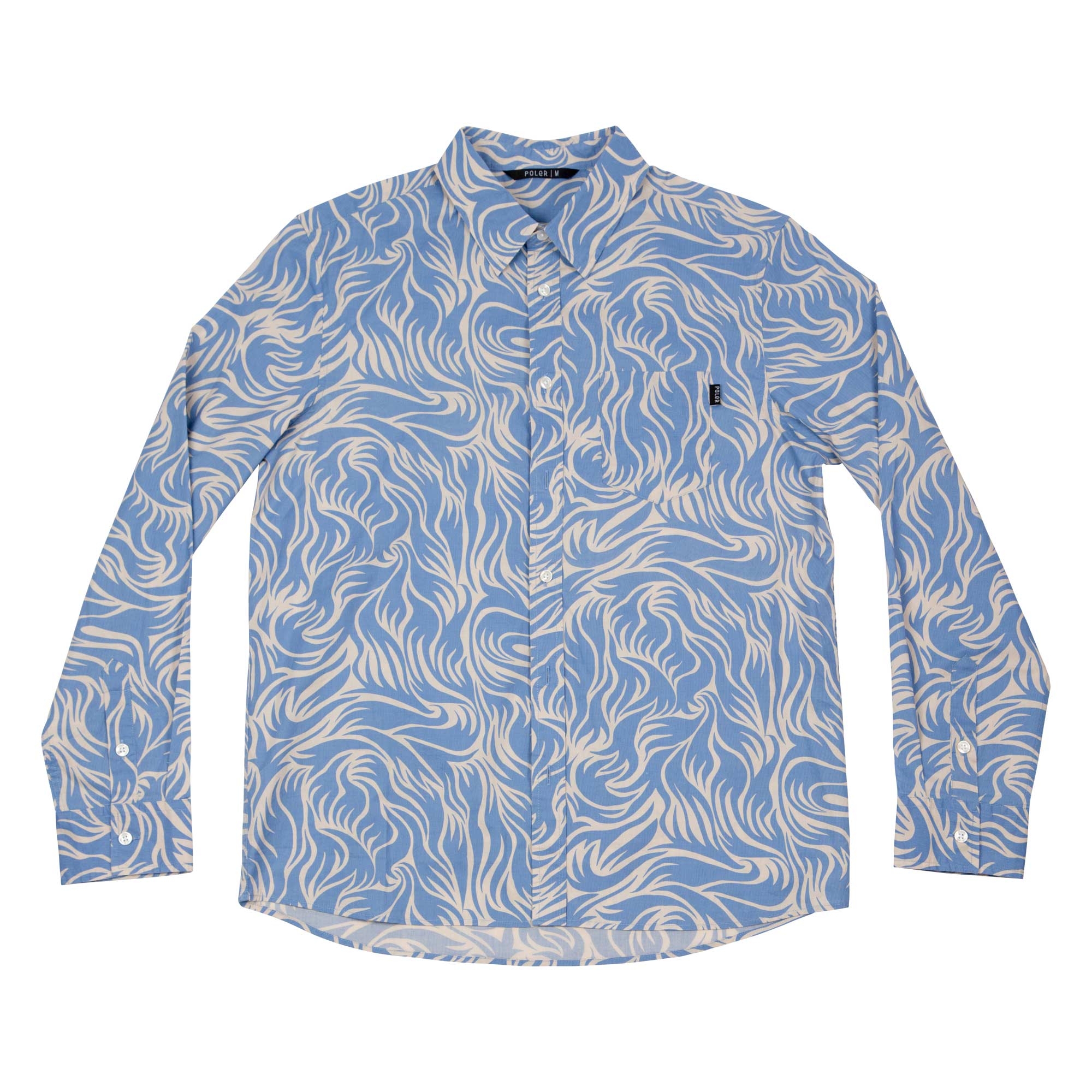 POLER Shirt LORI´S FLAME L/S WOVEN blue