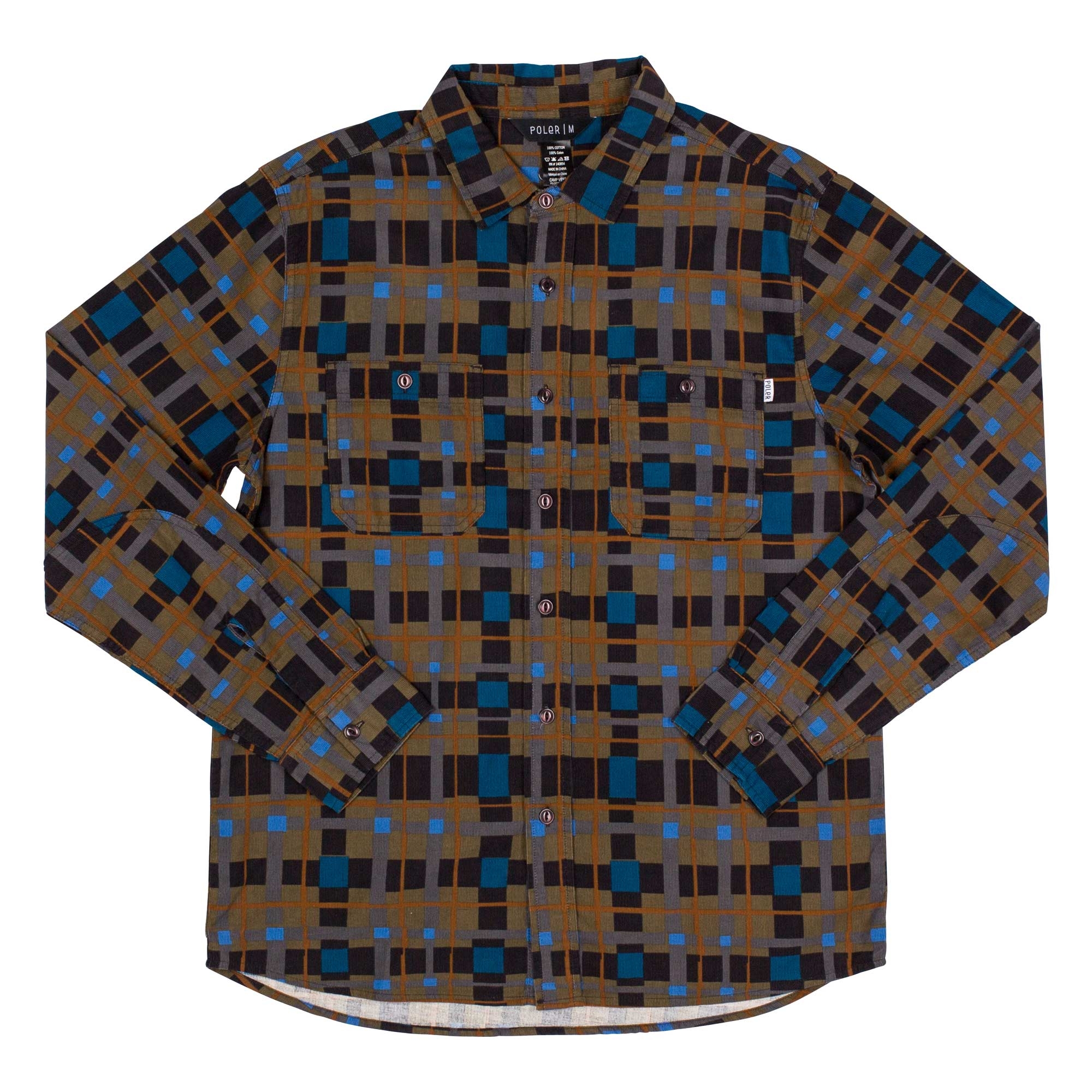 POLER Shirt TRACKS L/S WOVEN charcoal