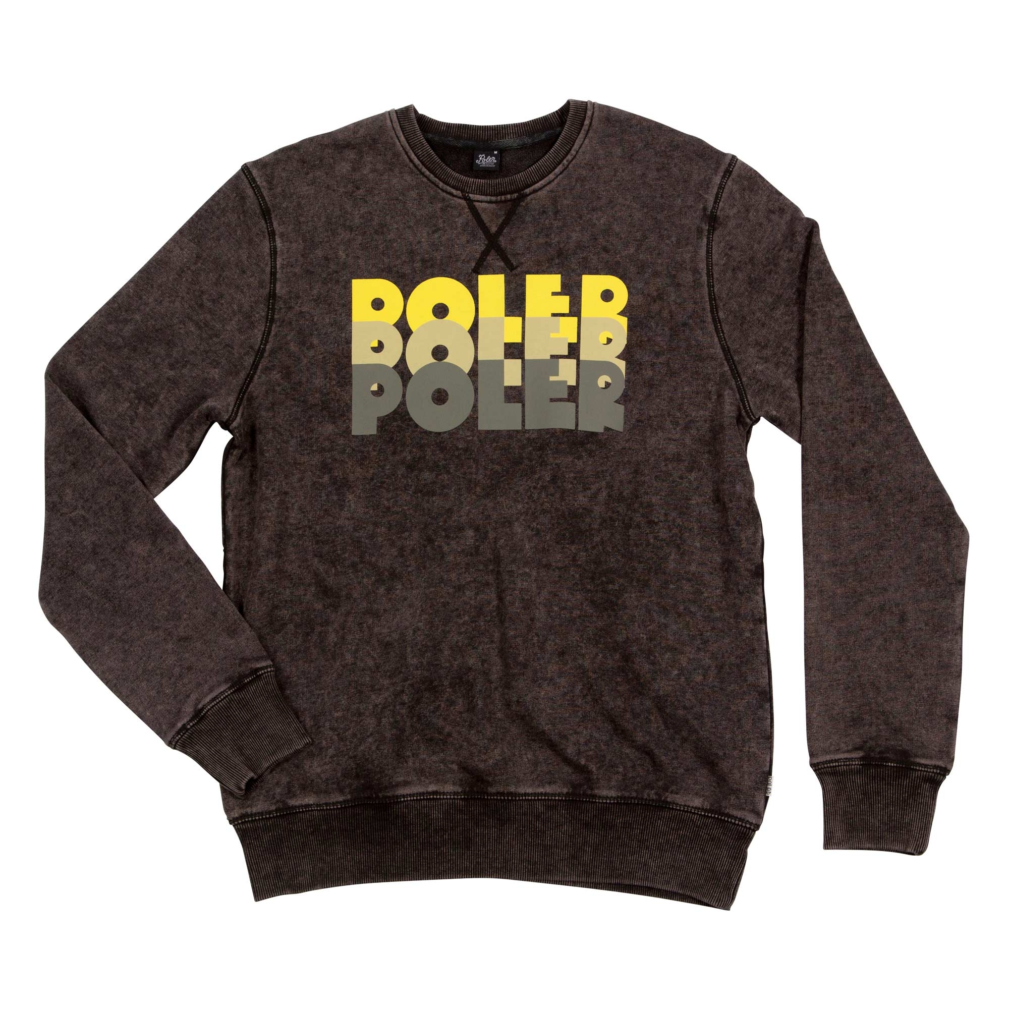 POLER Sweat LEVELS CREW black acid