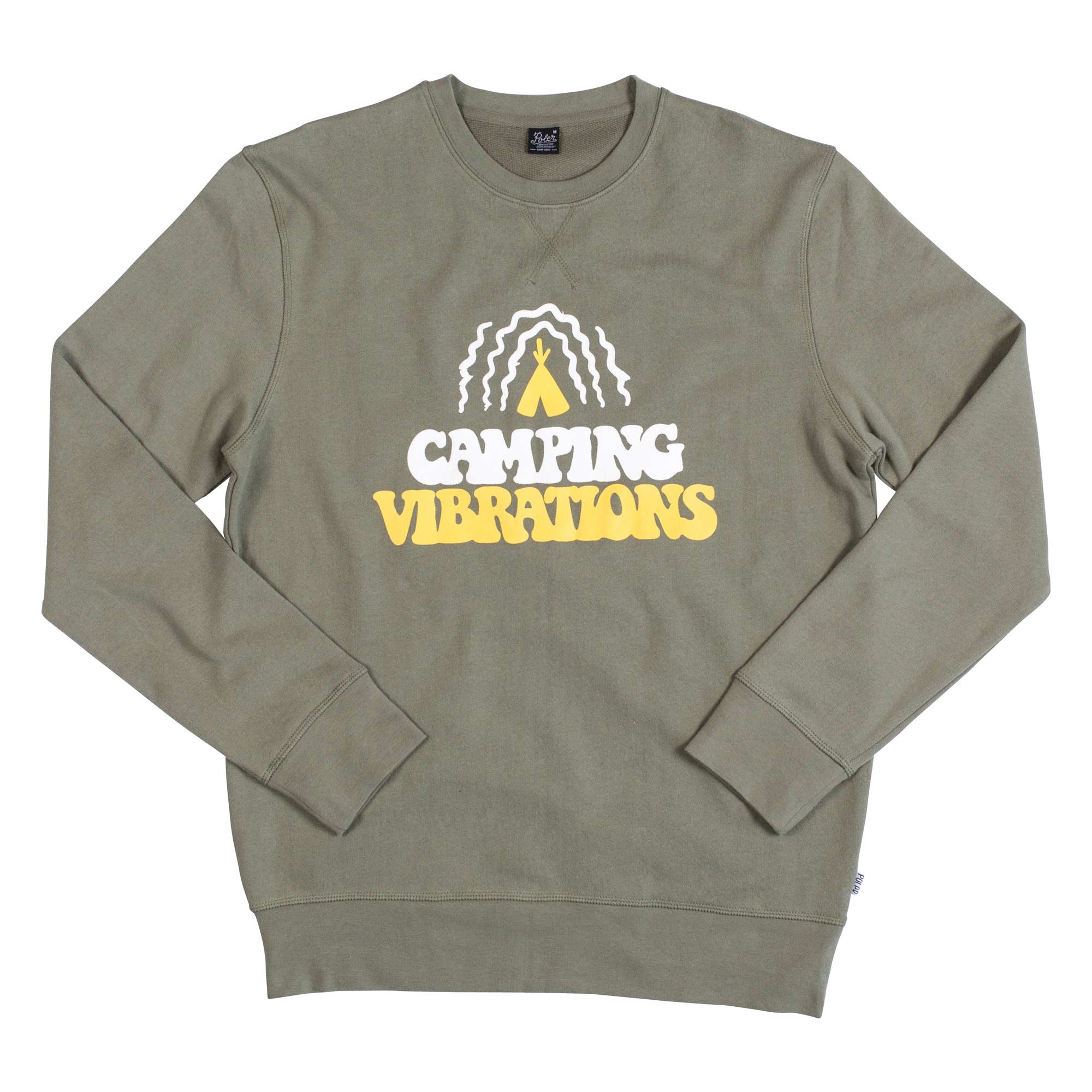 POLER Sweat CAMPING VIBRATIONS CREW olive