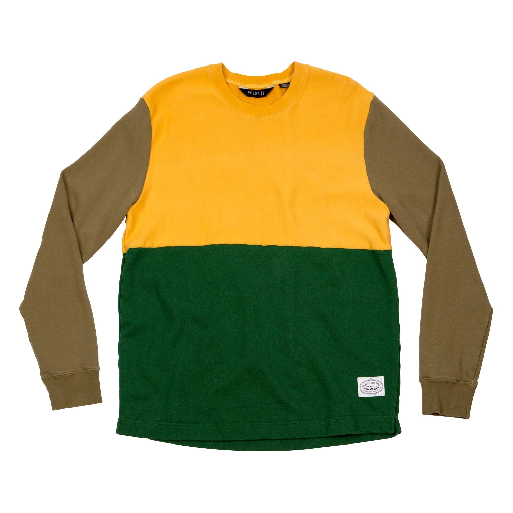 POLER Sweat FIFTY 50 Crew mustard