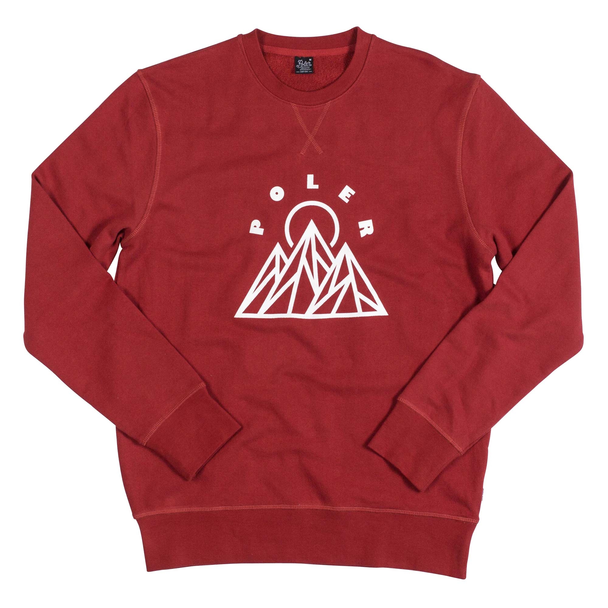 POLER Sweat MOUNTAINS CREW mud red