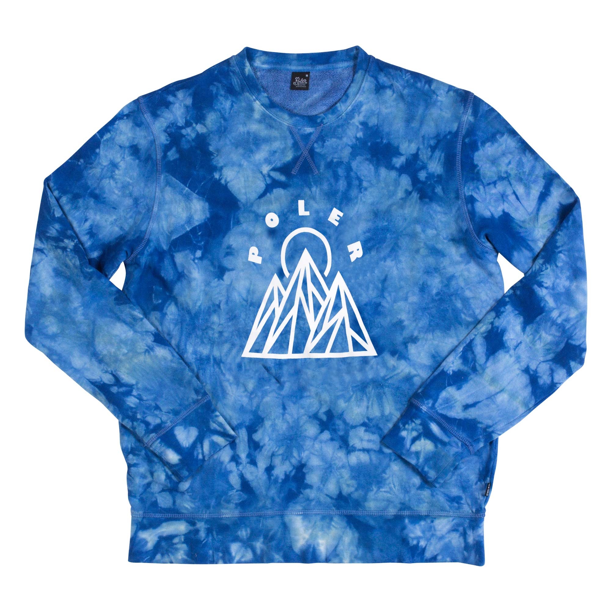 POLER Sweat MOUNTAINS CREW tie dye blue