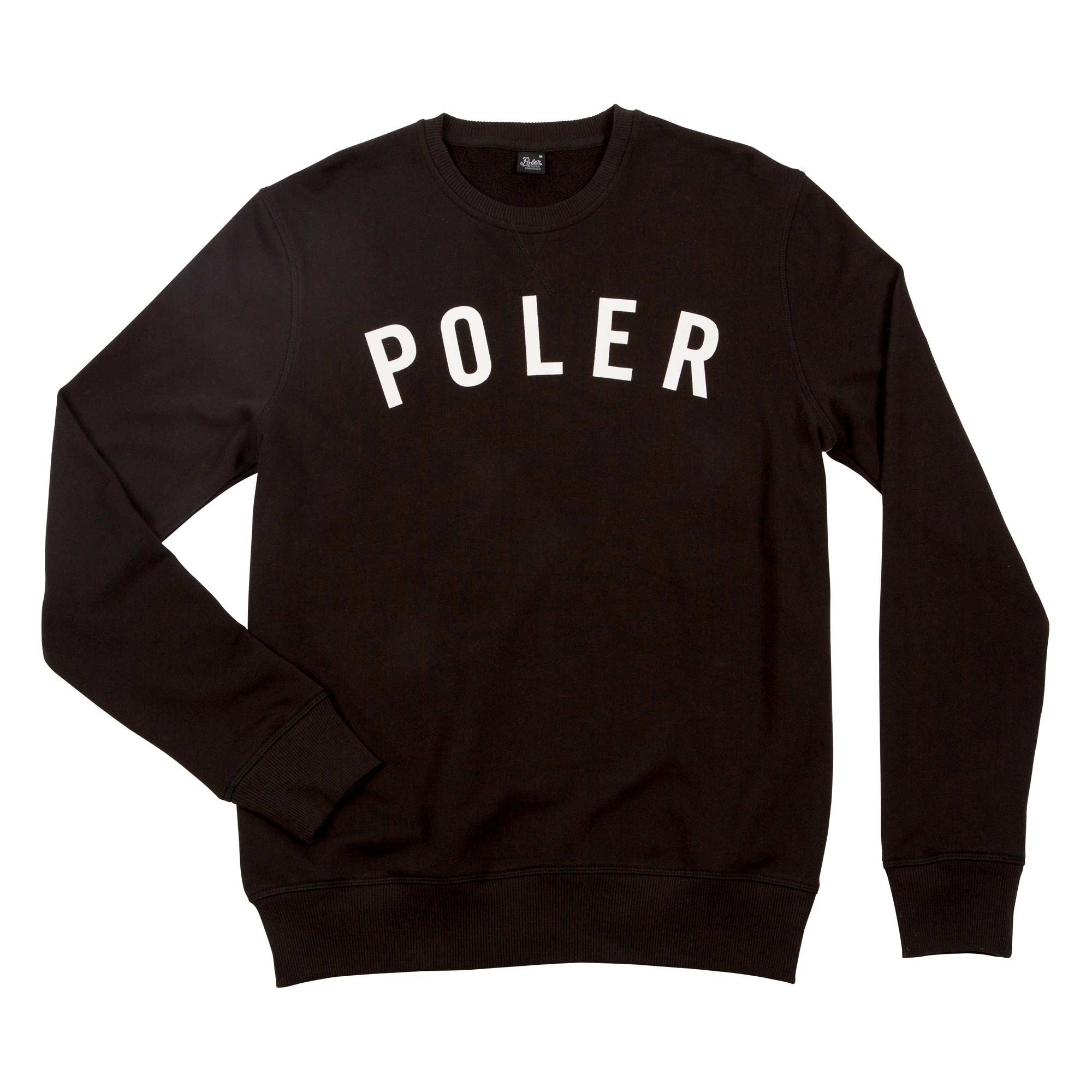 POLER Sweat STATE CREW black/white