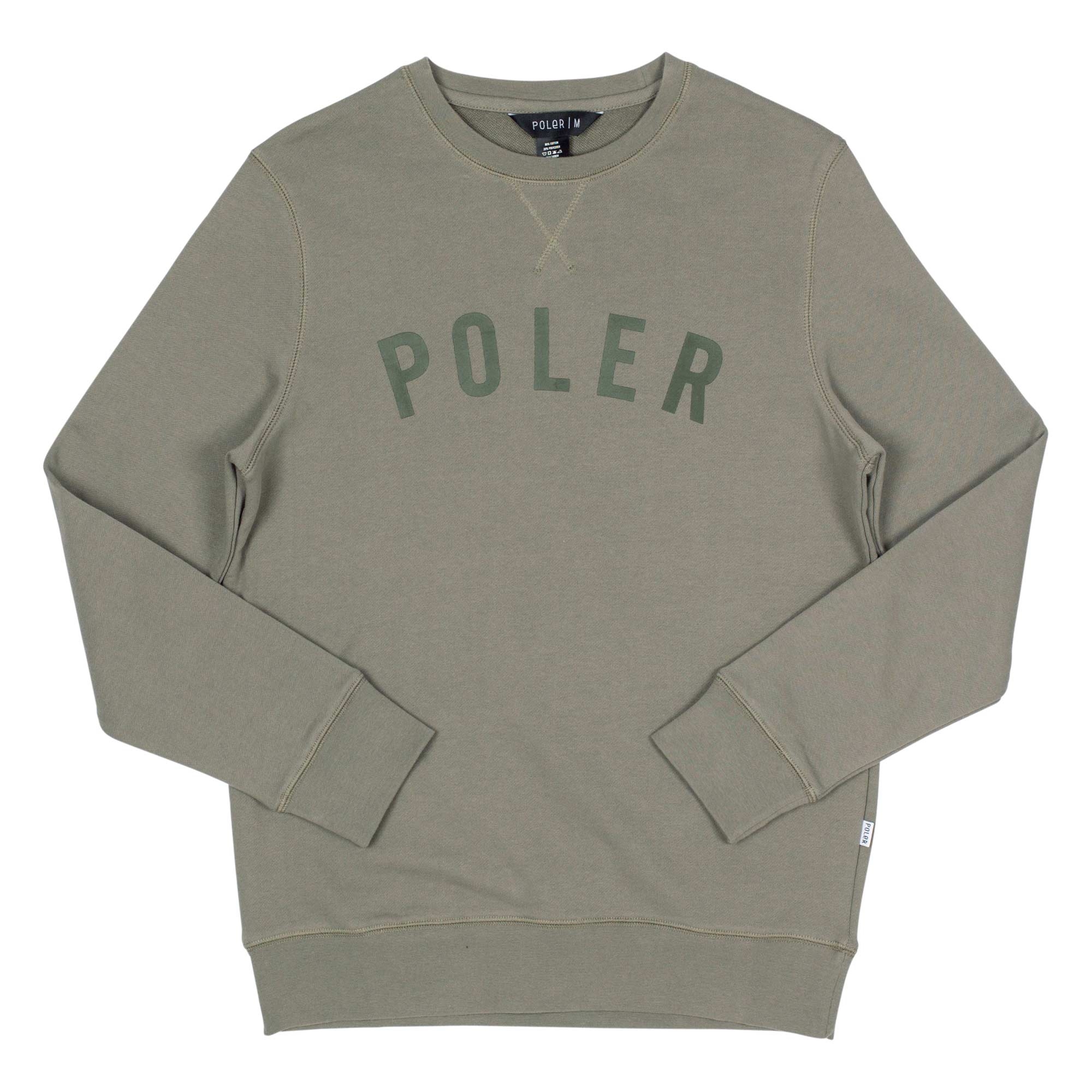 POLER Sweat STATE CREW olive