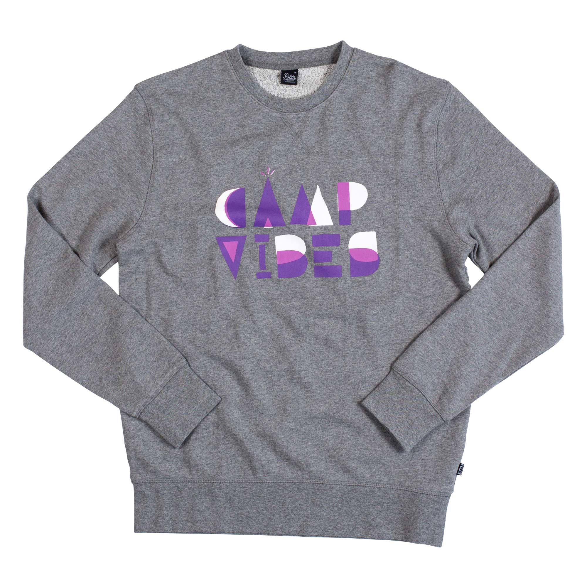 POLER Sweat WOODCUT CREW gray heather