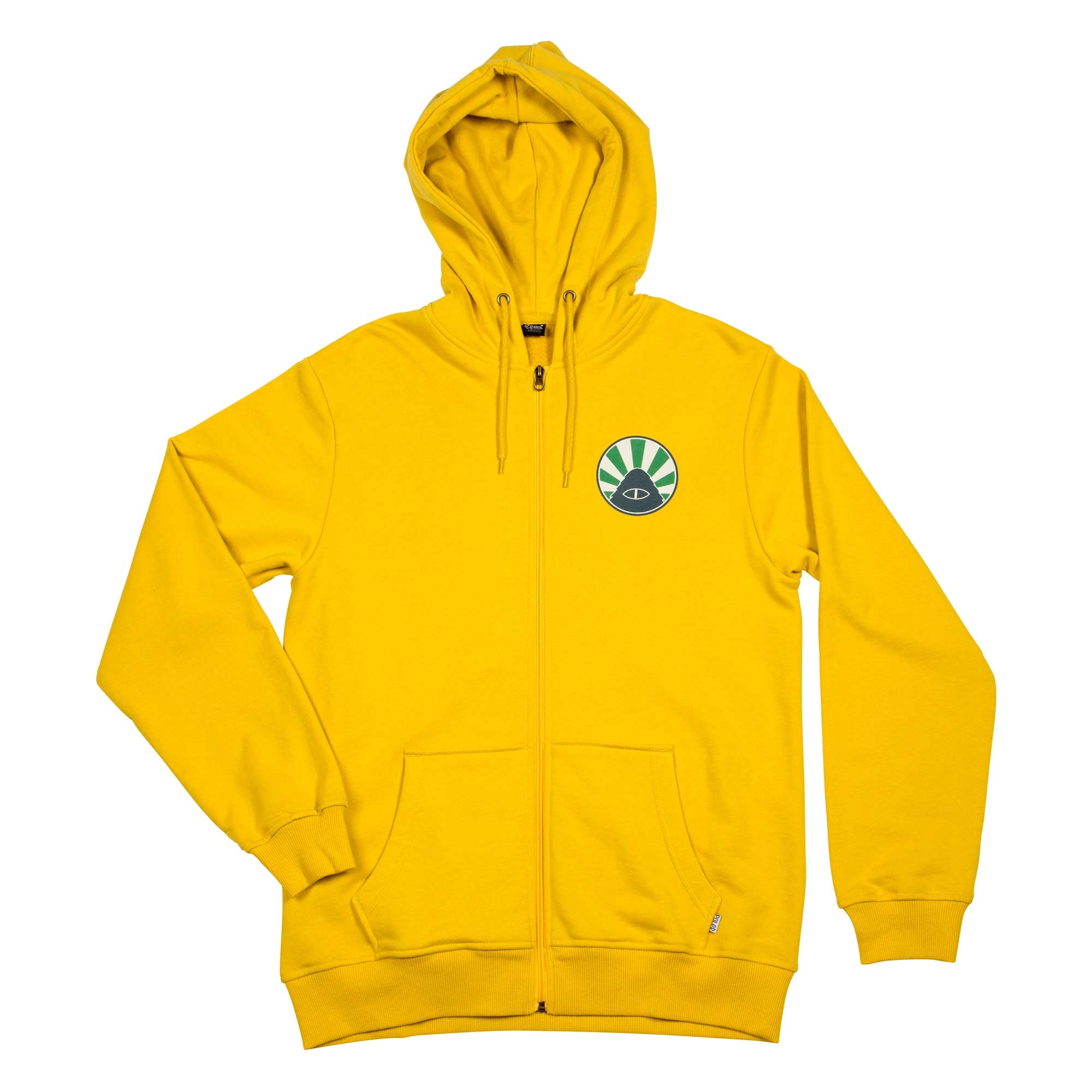 POLER Zip Up RISING FUN HOOD golden rod