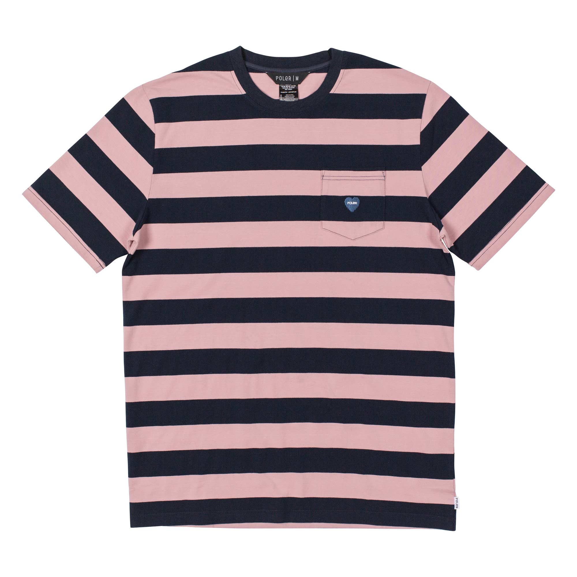 POLER T-Shirt BLOCKSTRIPE S/S KNIT, pink