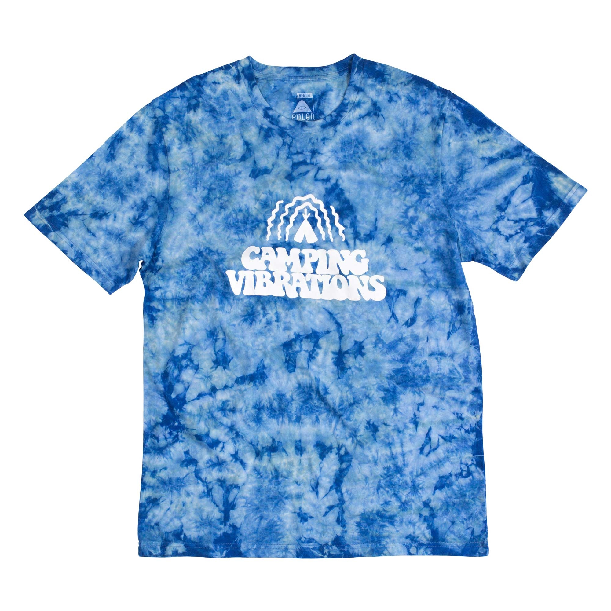 POLER T-Shirt CAMPING VIBRATIONS, tie dye blue