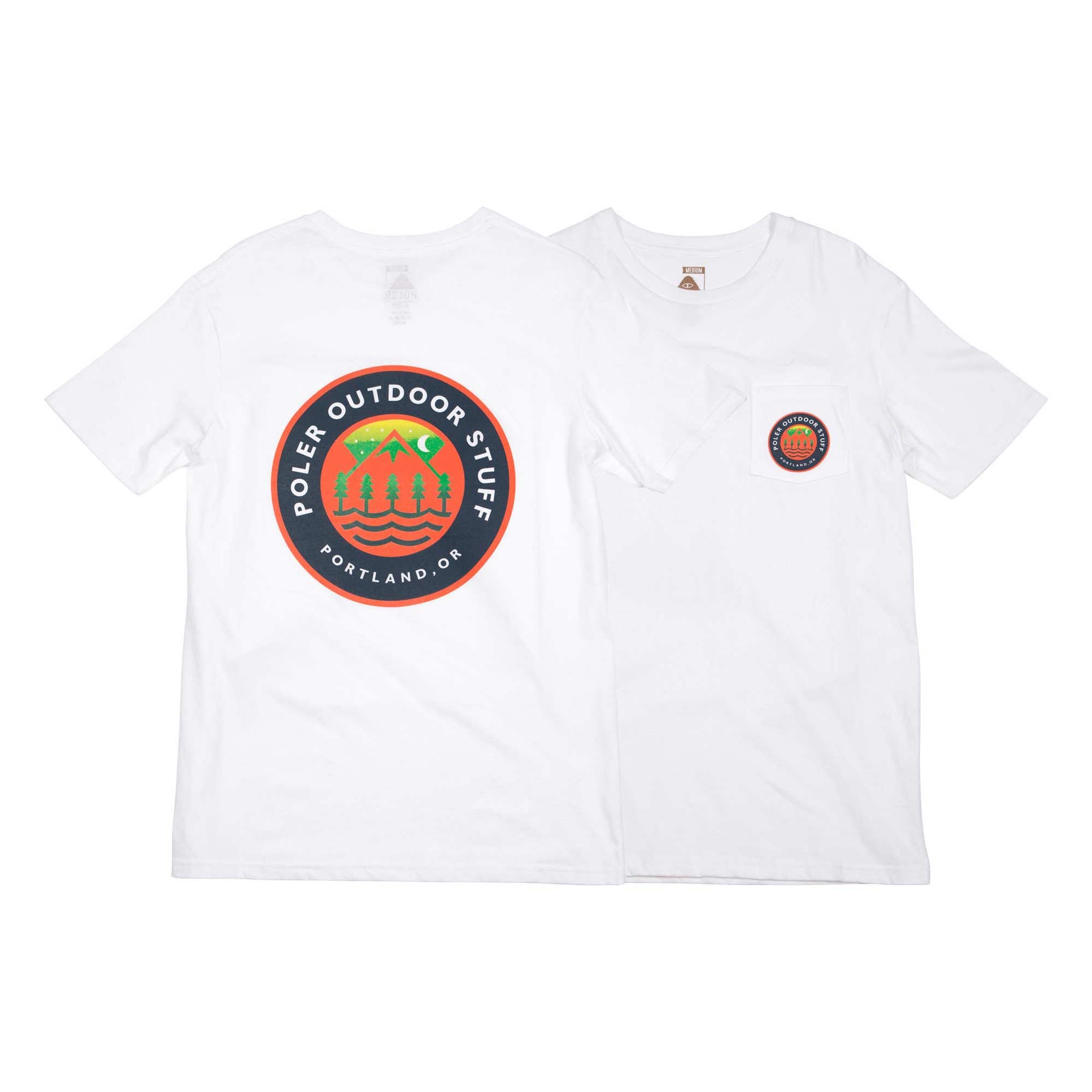 POLER T-Shirt OUTDOORS SEAL POCKET white