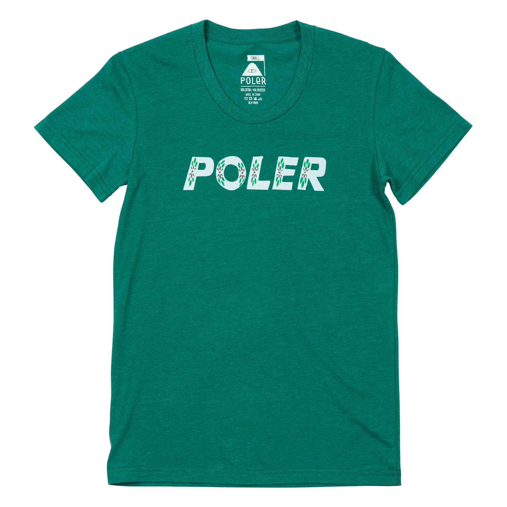 POLER Womens T-Shirt FLOWER heather green