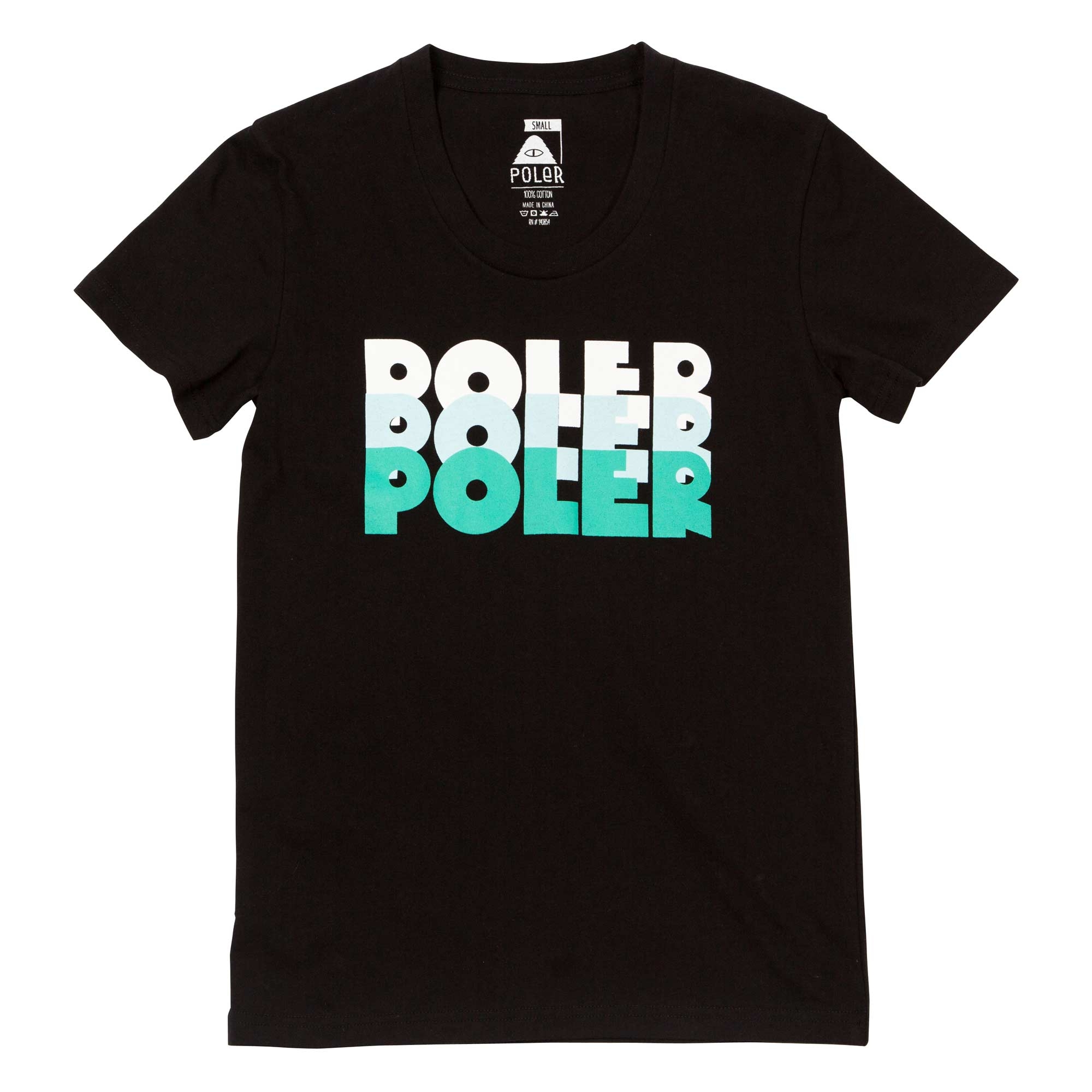 POLER Womens T-Shirt LEVELS, black