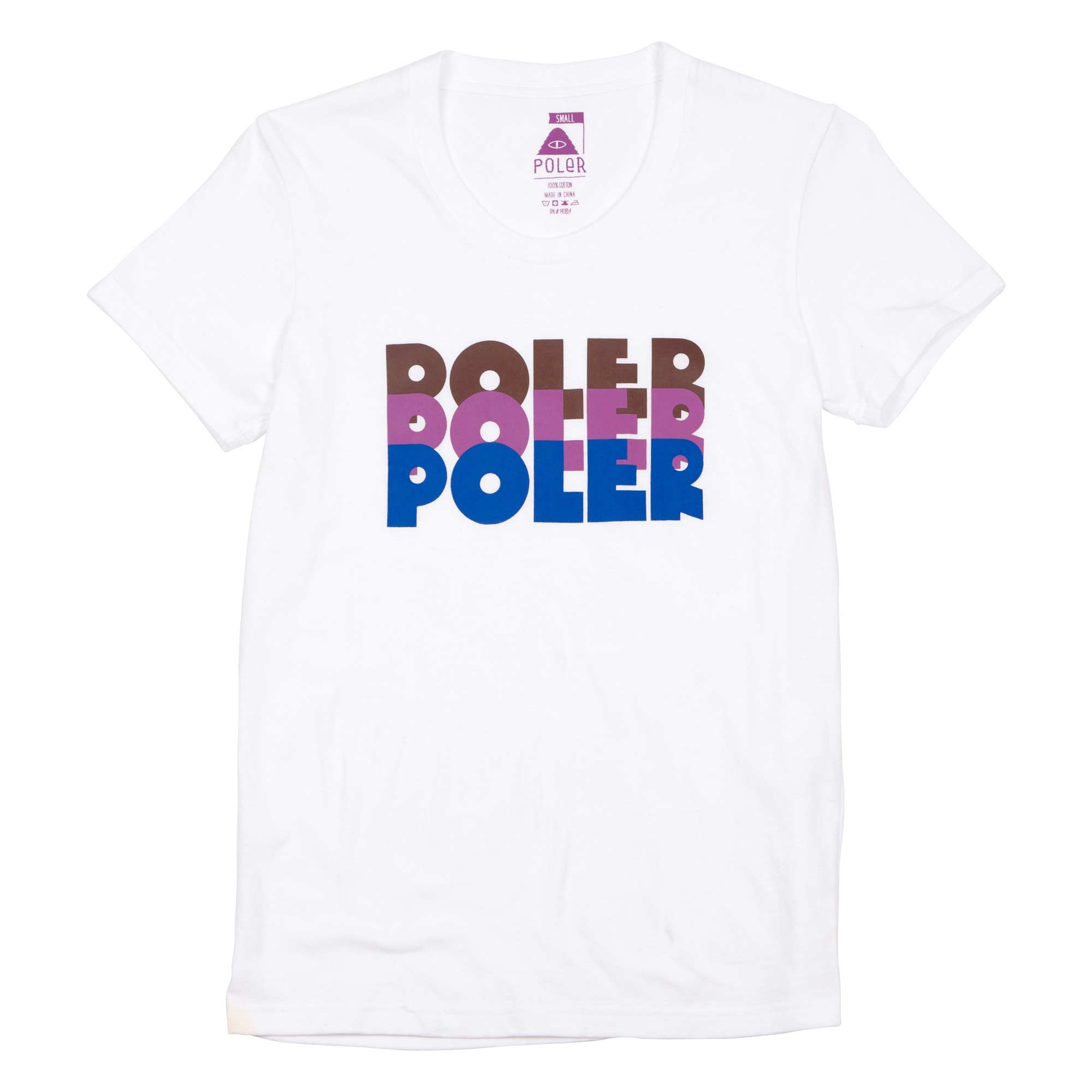 POLER Womens T-Shirt LEVELS, white