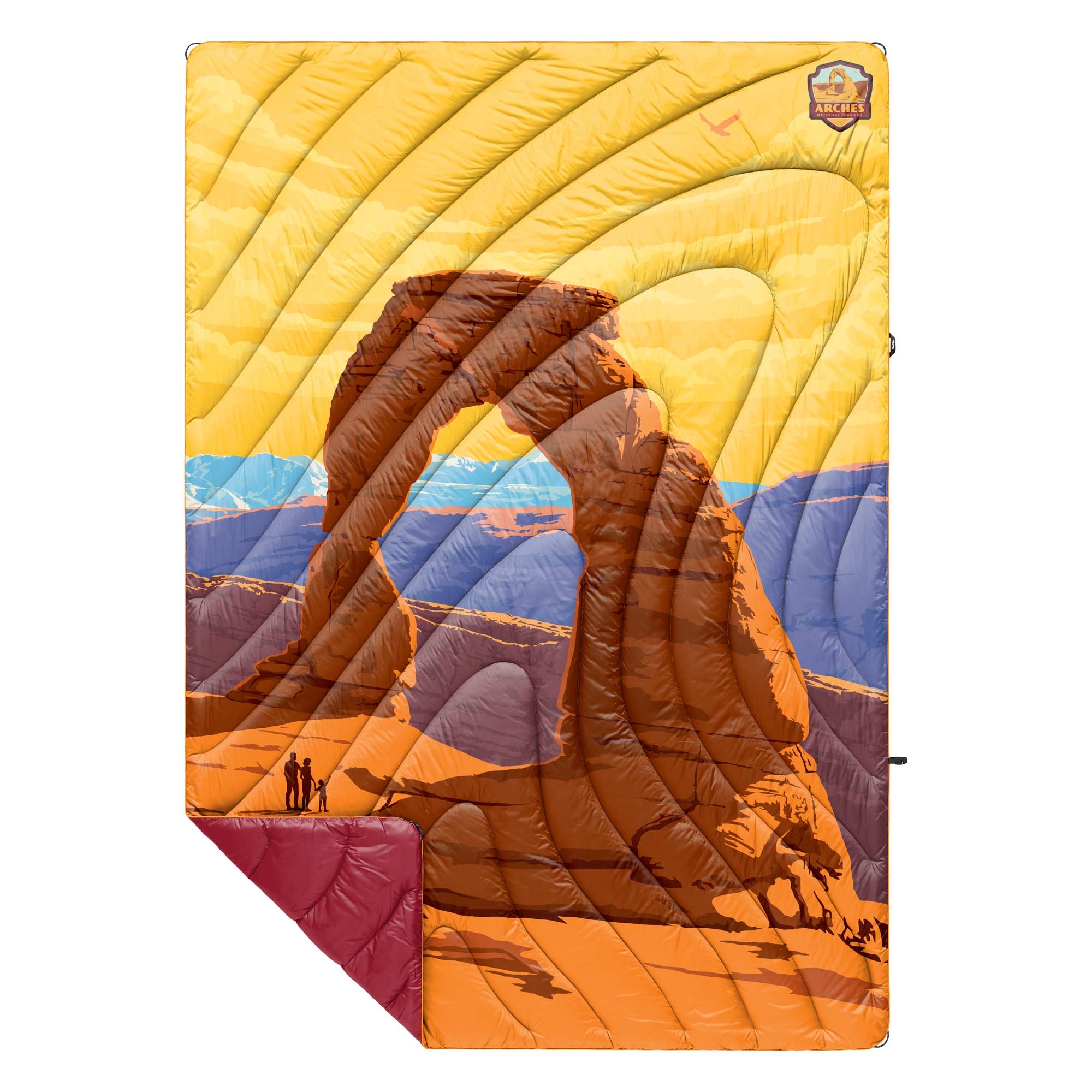 RUMPL Blanket ORIGINAL PUFFY PRINTED LC / 1 PERS, arches national park