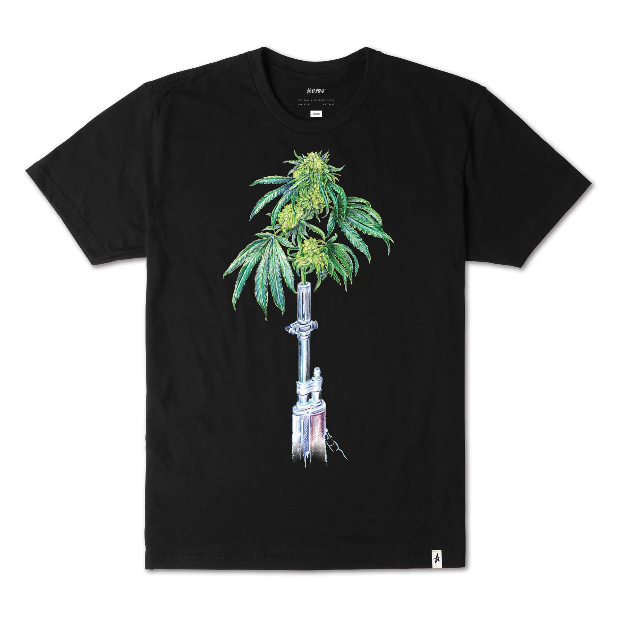 ALTAMONT T-Shirt GREEN DRAGON black