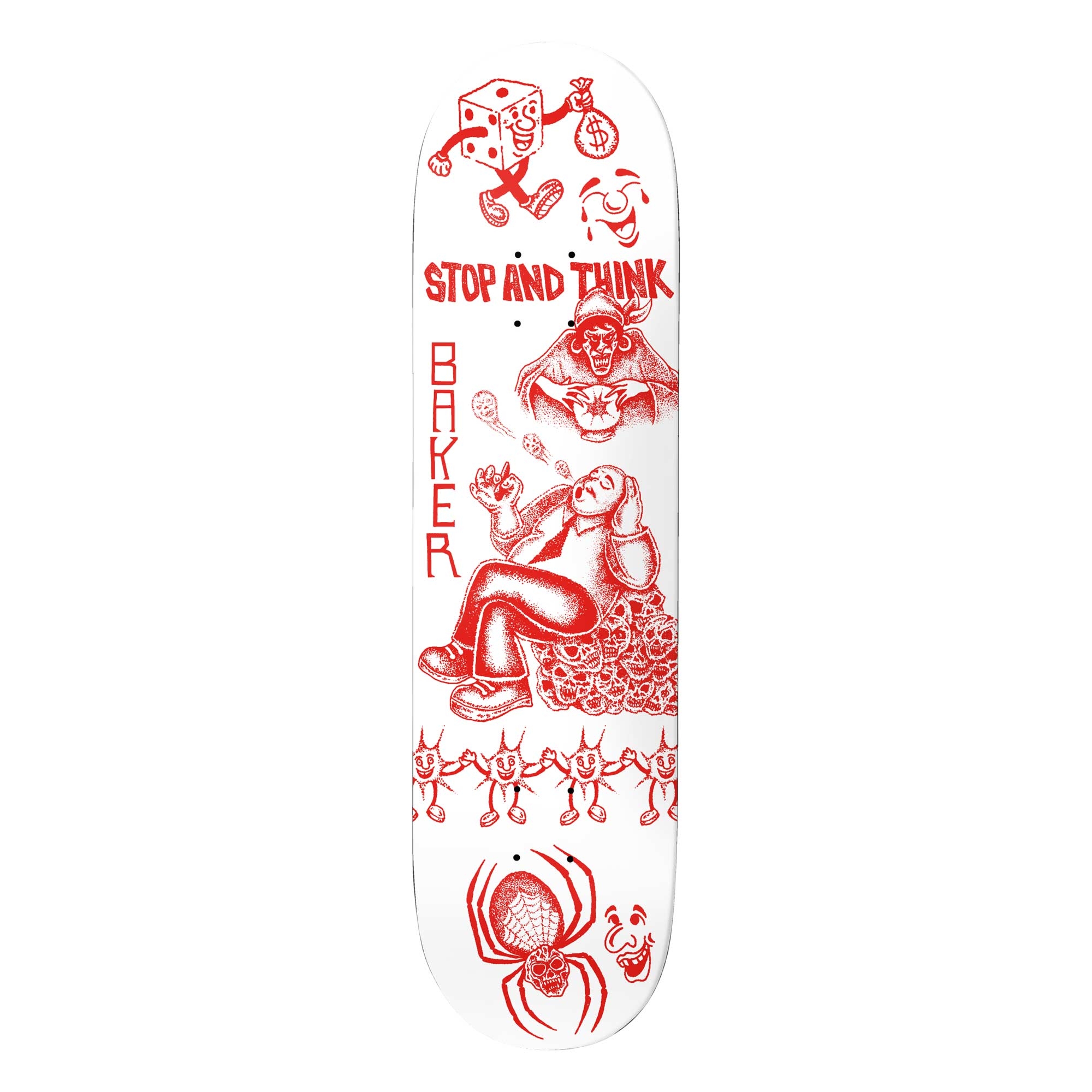BAKER Deck STOP AND THINK AR 8.0, white 8.0''