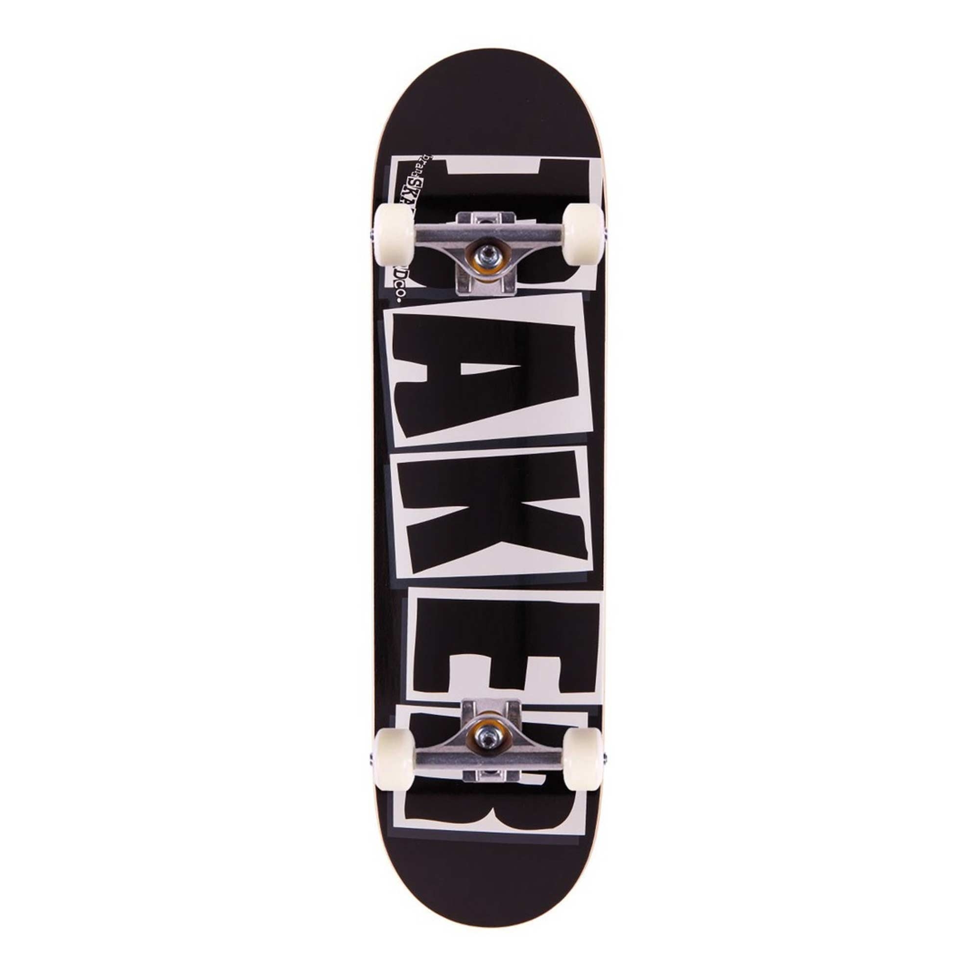 BAKER Complete BRAND LOGO BLK/BLK Skateboard 8.2, black/white 8.2''