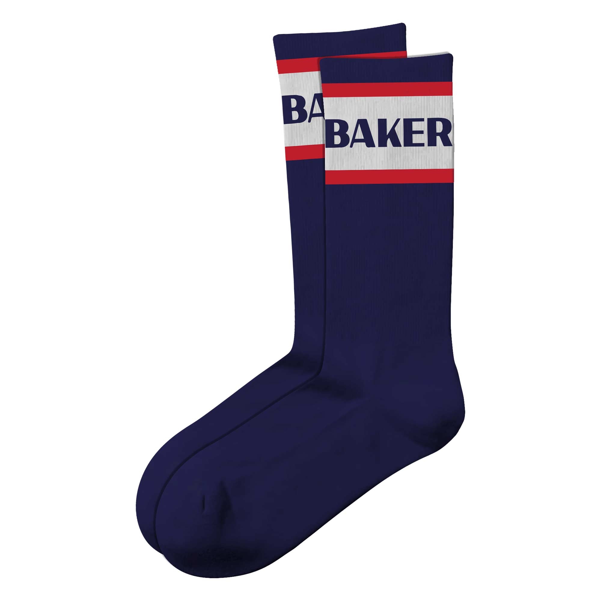 BAKER Socks RED STRIPE 1-Pair, navy