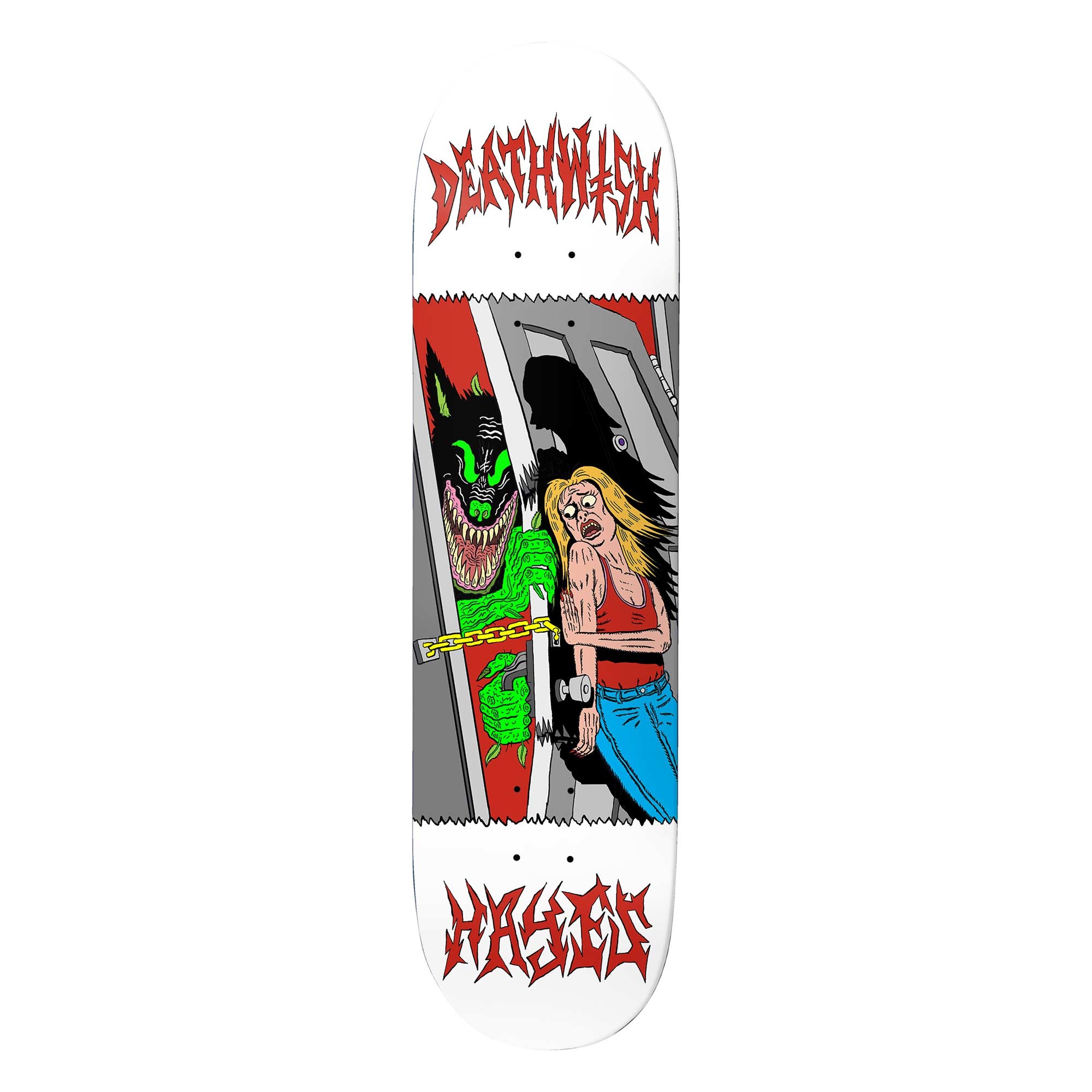 DEATHWISH Deck 423 JH 8.38, white 8.3''