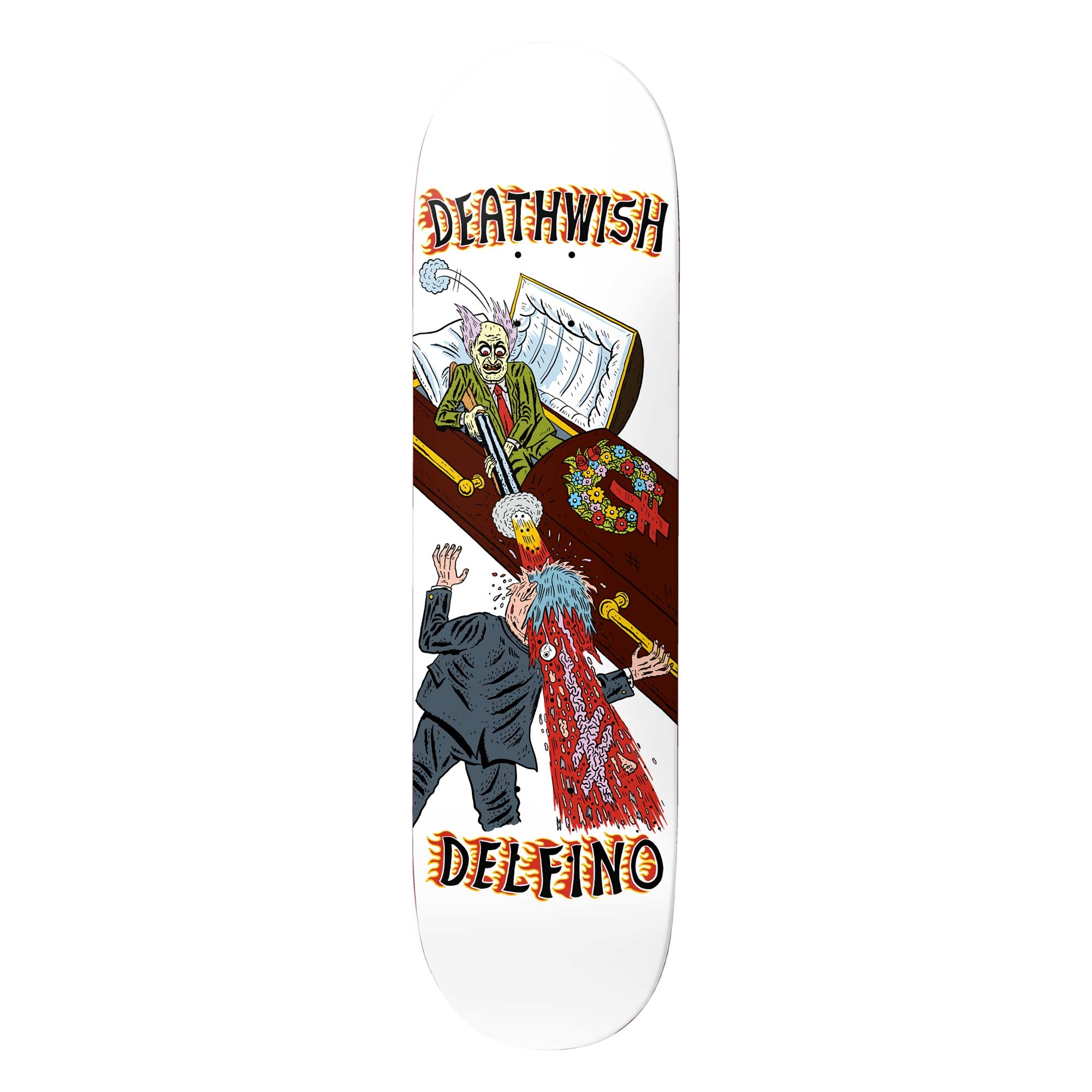 DEATHWISH Deck JUSTIFIED HOMICIDE PD 8.5, white 8.5''