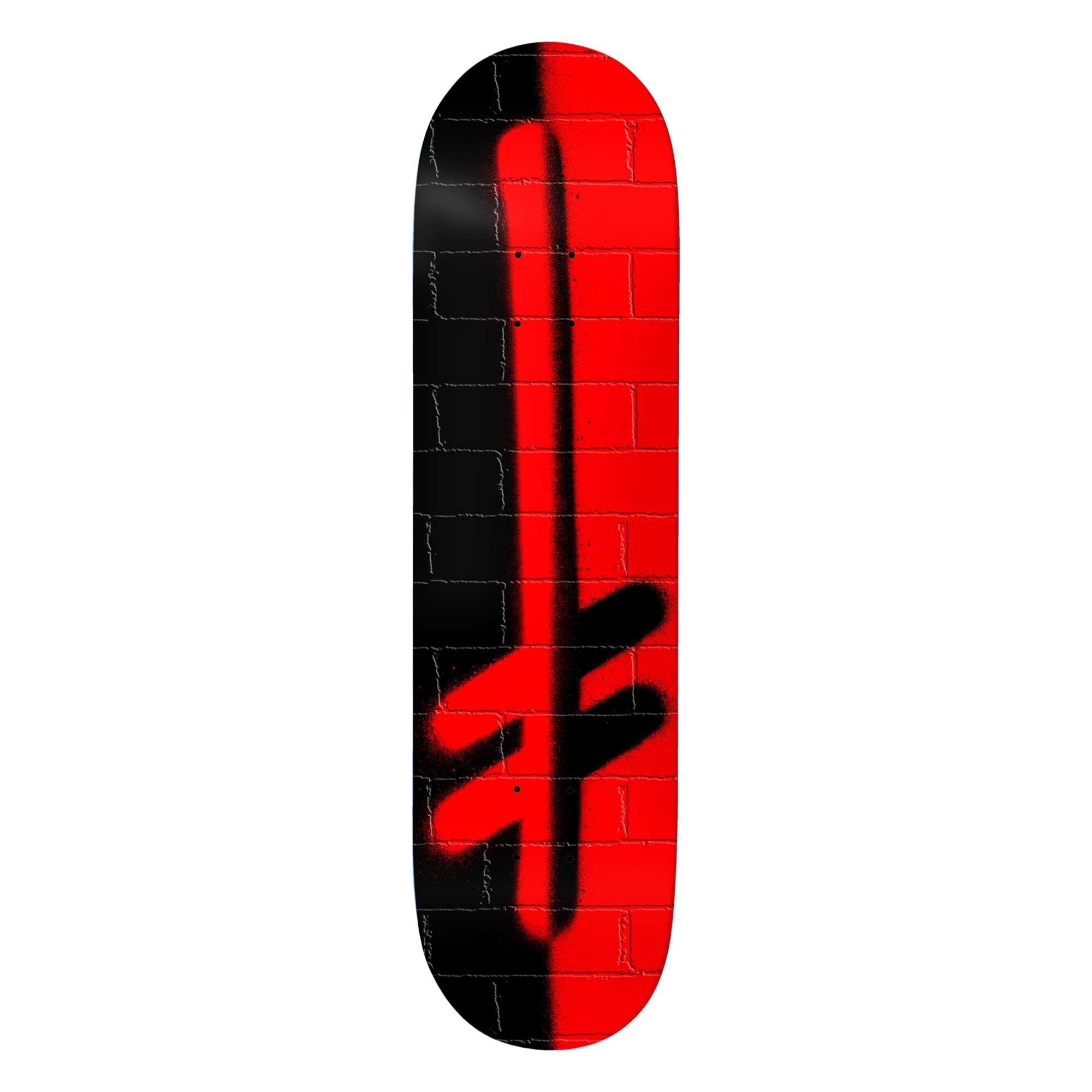 DEATHWISH Deck OG LOGO SPLIT BRICKS 8.0, black/red 8.0''