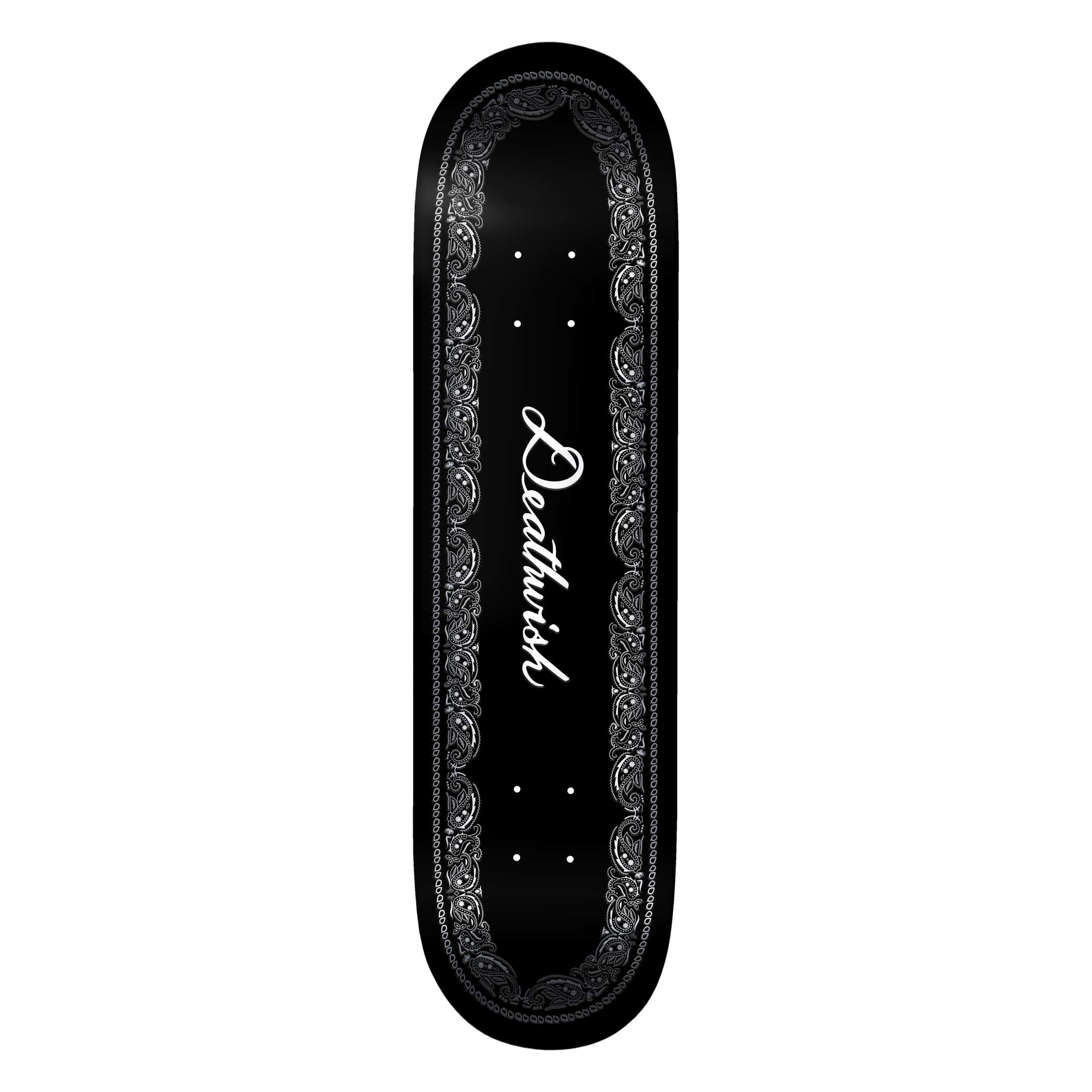 DEATHWISH Deck PAISLEY SCRIPT 8.5, black 8.5''