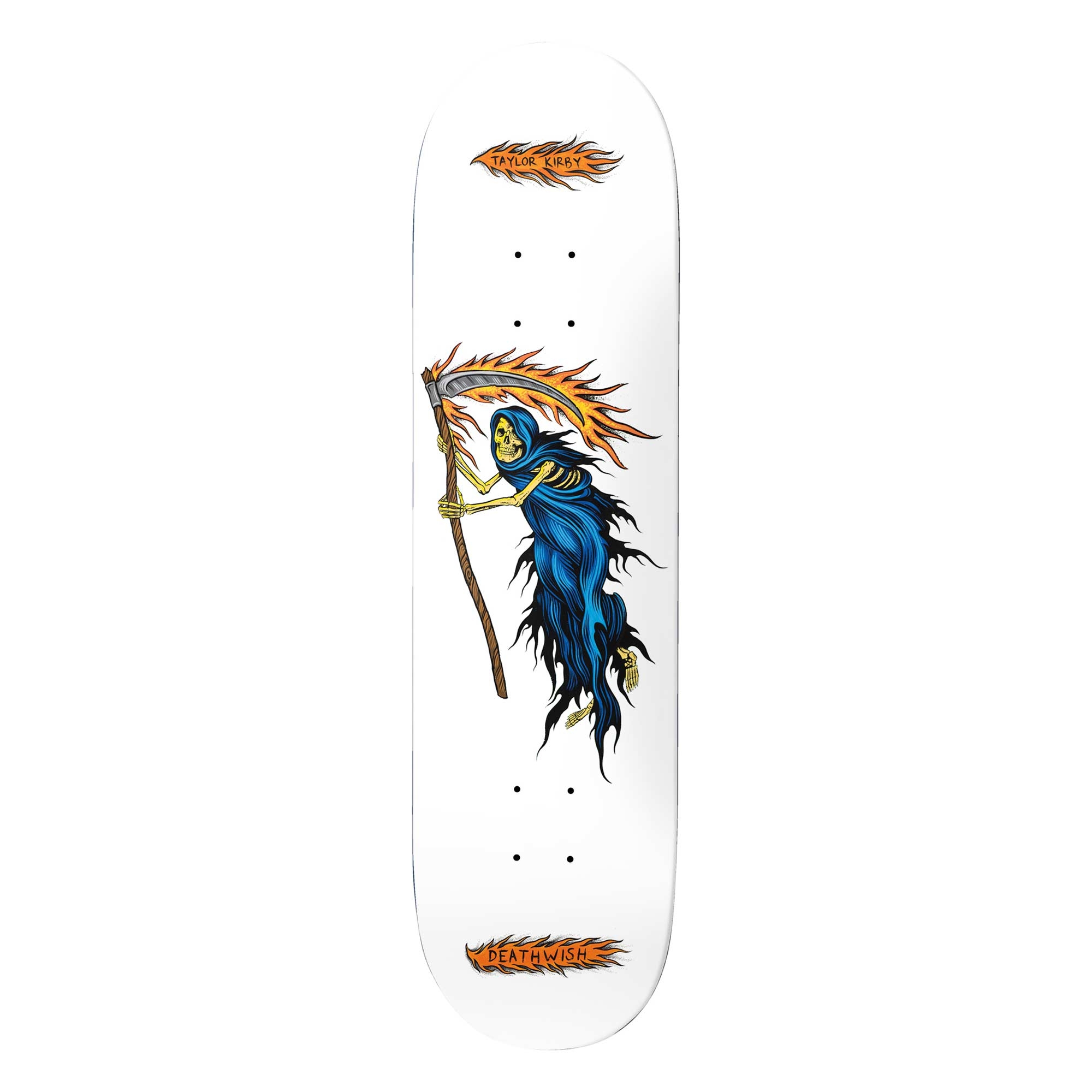 DEATHWISH Deck PASSING THROGH TK 8.125, white 8.1''