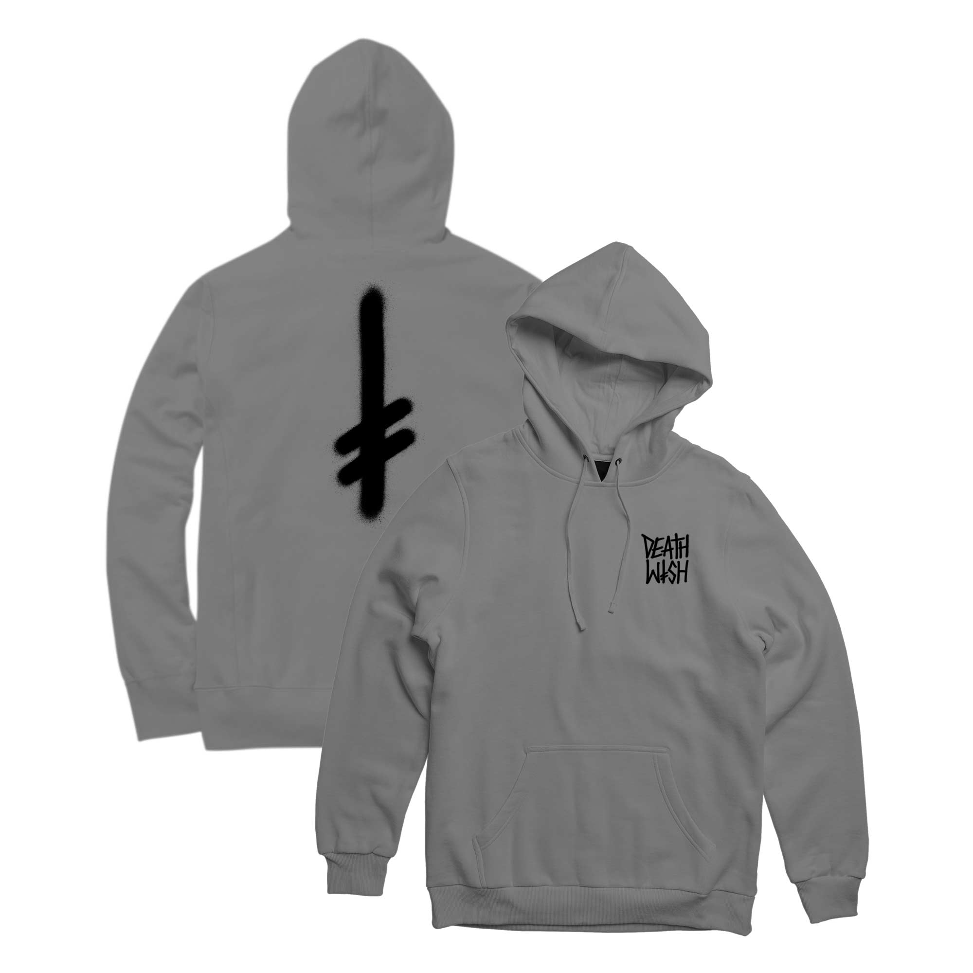 DEATHWISH Sweat THE TRUTH Hooded heather grey