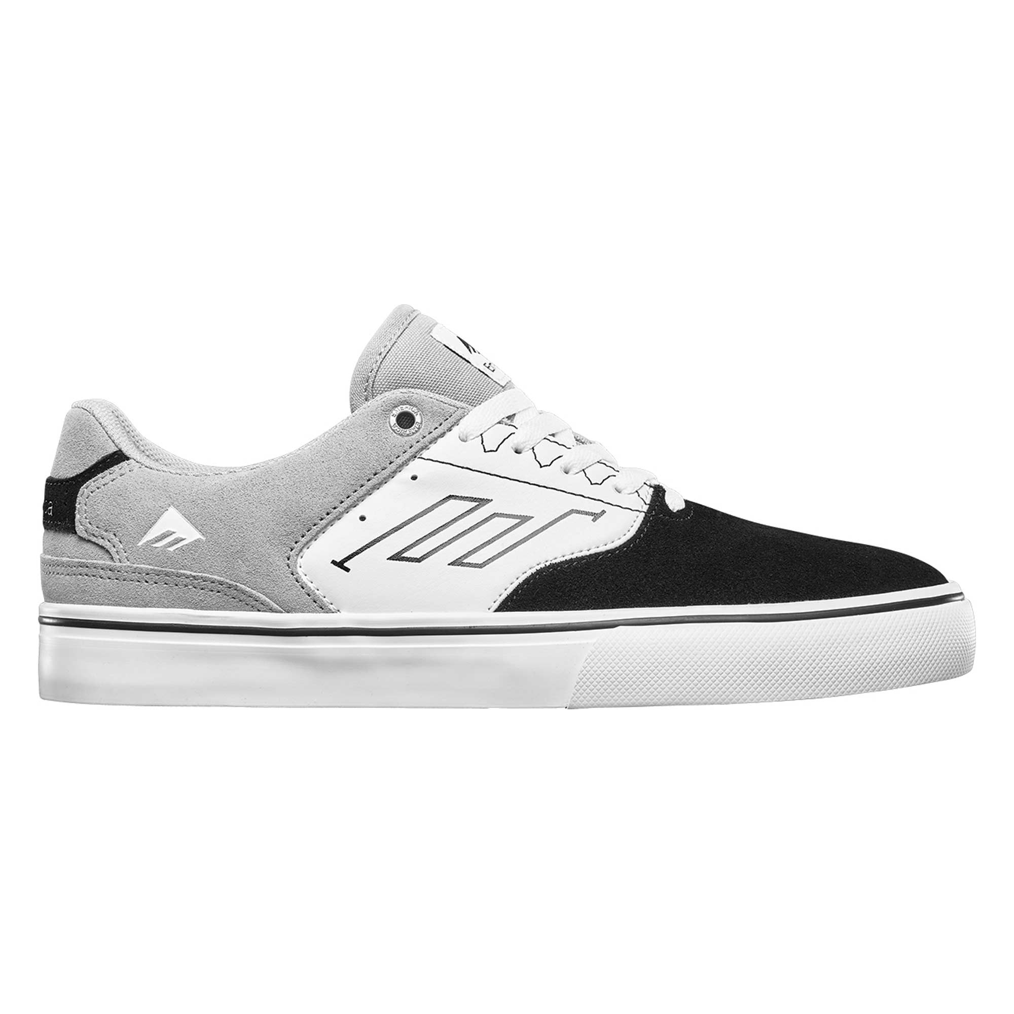 EMERICA Shoe THE LOW VULC bla/whi/gry black/white/grey