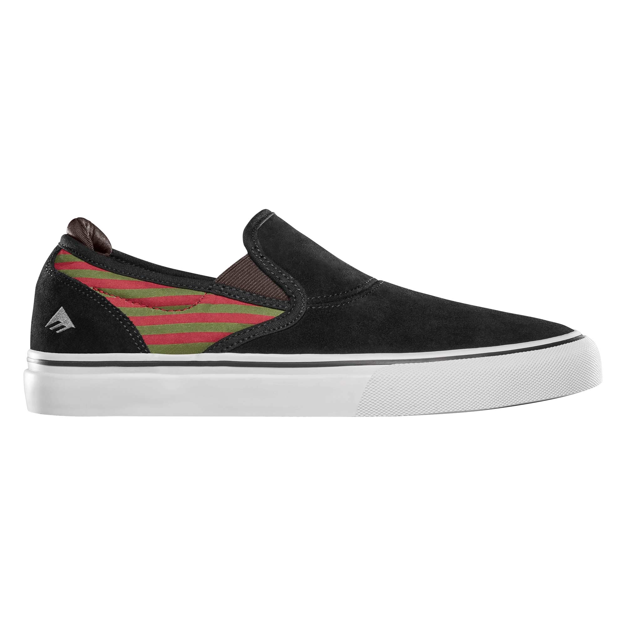 EMERICA Shoe WINO G6 SLIP-ON bla/oli/red balck/olive/red