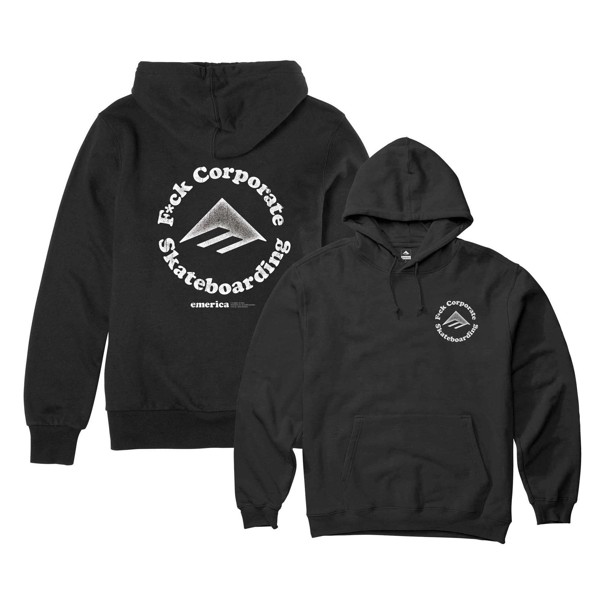 EMERICA Sweat EFF CORPORATE 2 HOODIE black