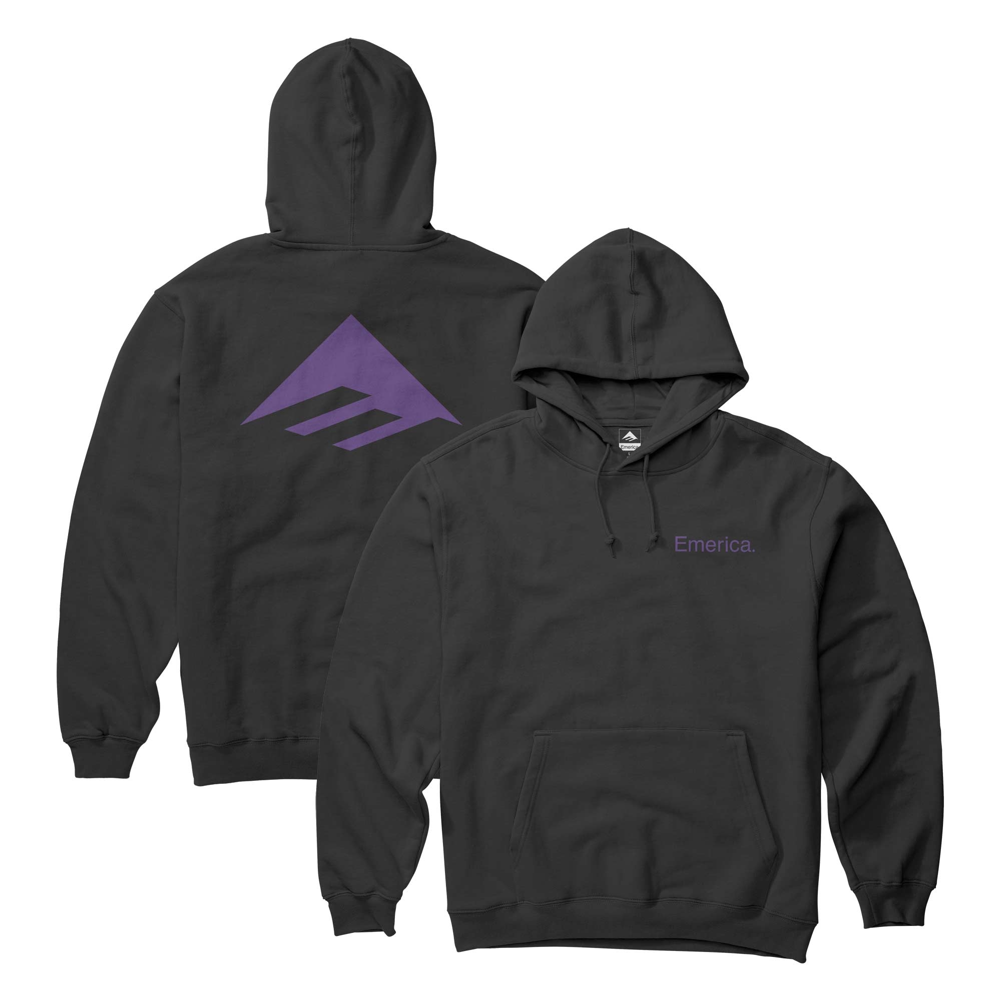 EMERICA Sweat PURE TRIANGLE HOODIE black/purple