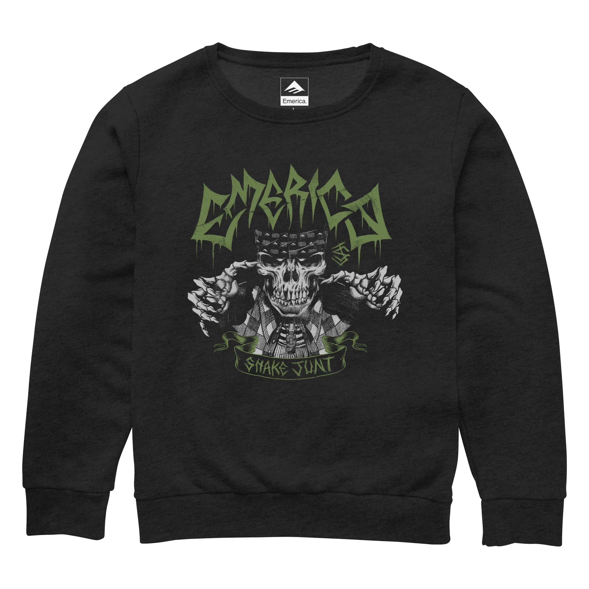 EMERICA Sweat SHAKE JUNT SKULL CREWNECK black