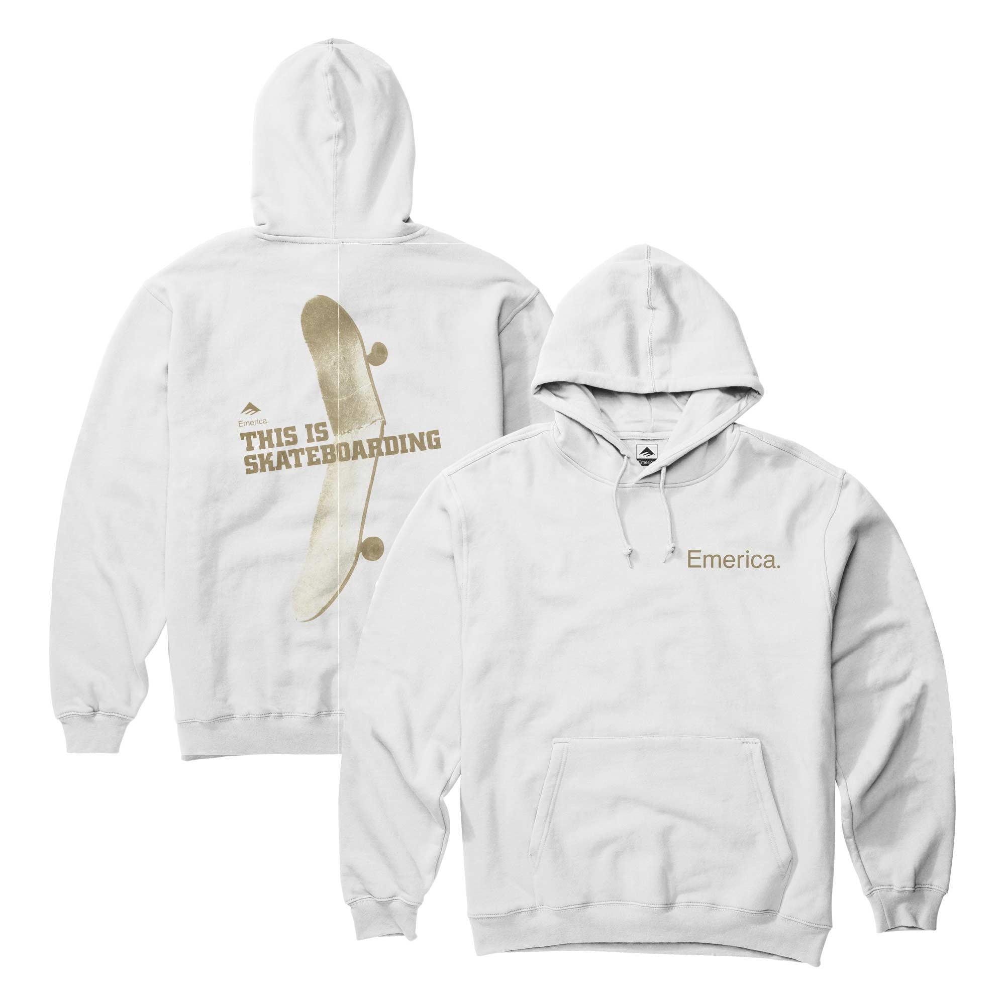 EMERICA Sweat THIS IS SKATEBOARDING HOODIE white