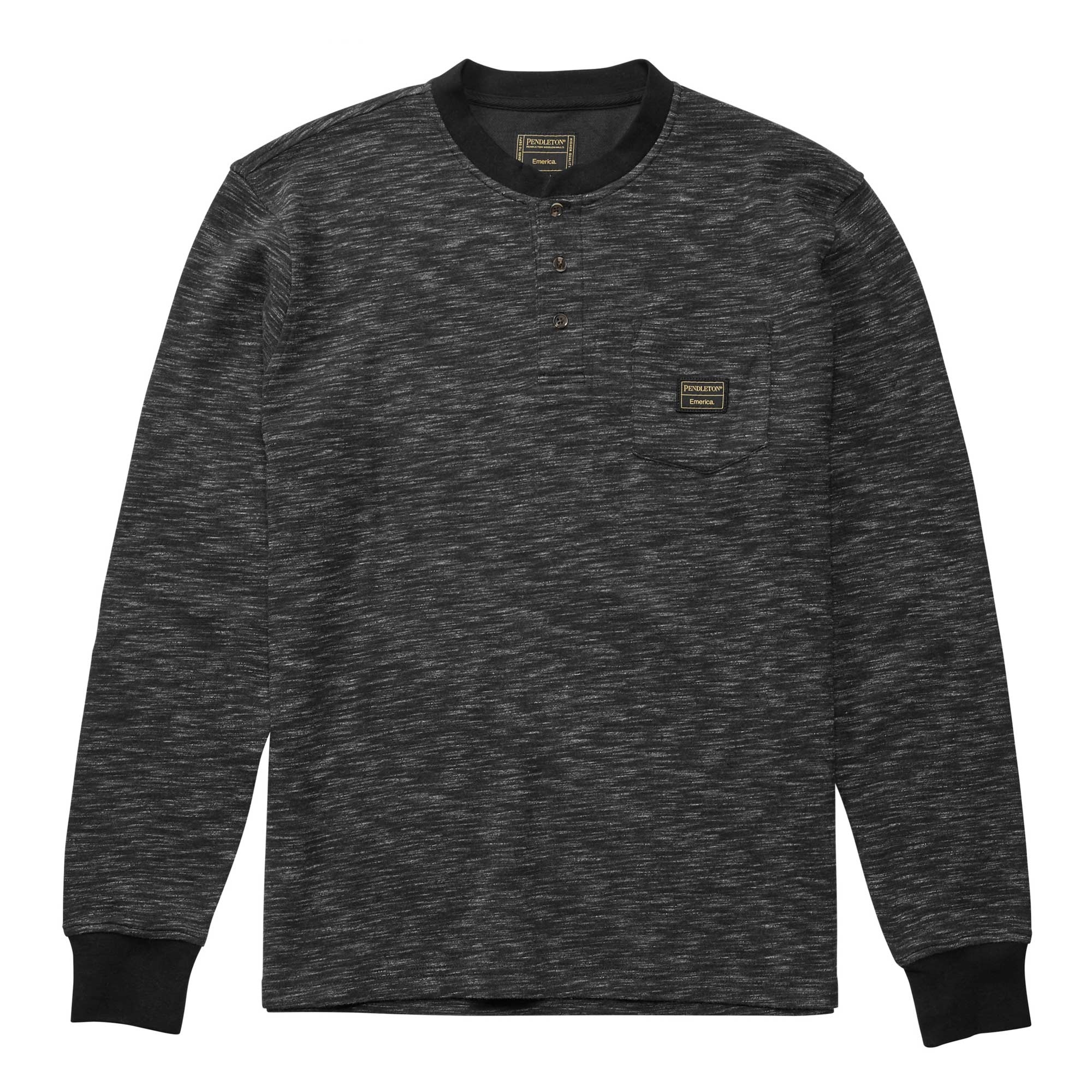 EMERICA Longsleeve PENDLETON Henley black